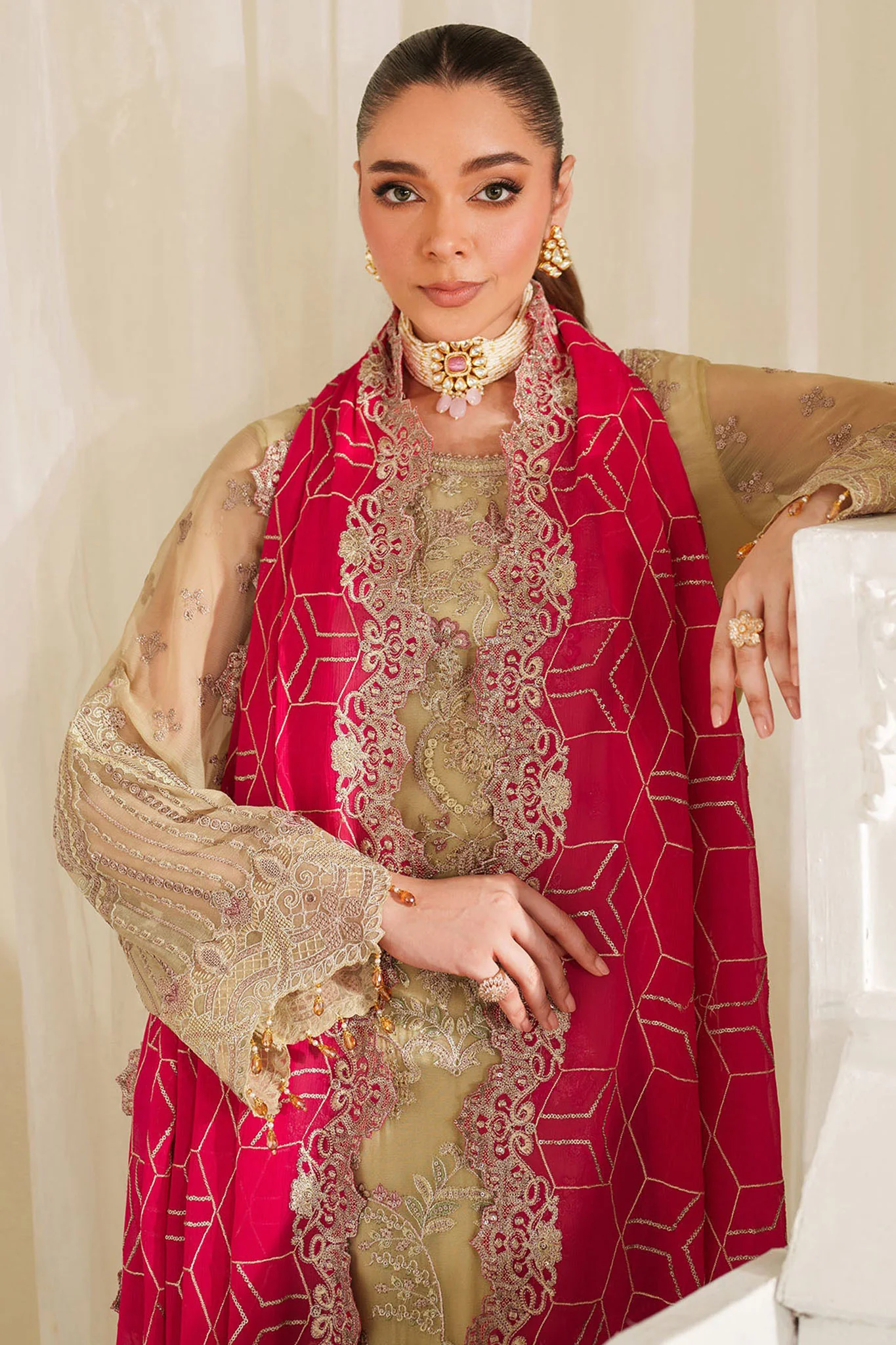 Noore By Imrozia Serene Unstitched 3 Piece Luxury Chiffon Suit-M-95-Dhalia - Image 2
