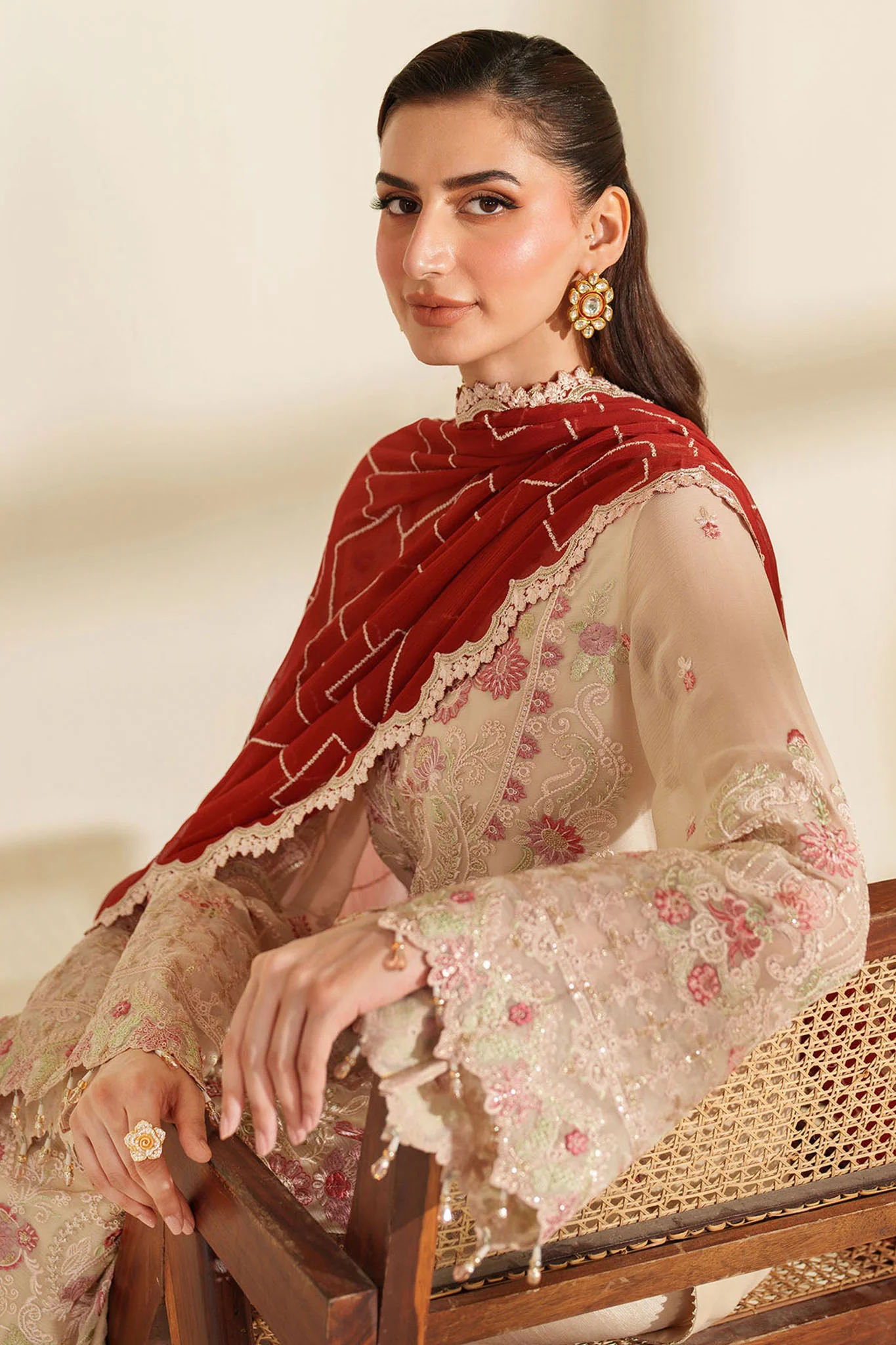 Noore By Imrozia Serene Unstitched 3 Piece Luxury Chiffon Suit-M-98-Zyne - Image 2