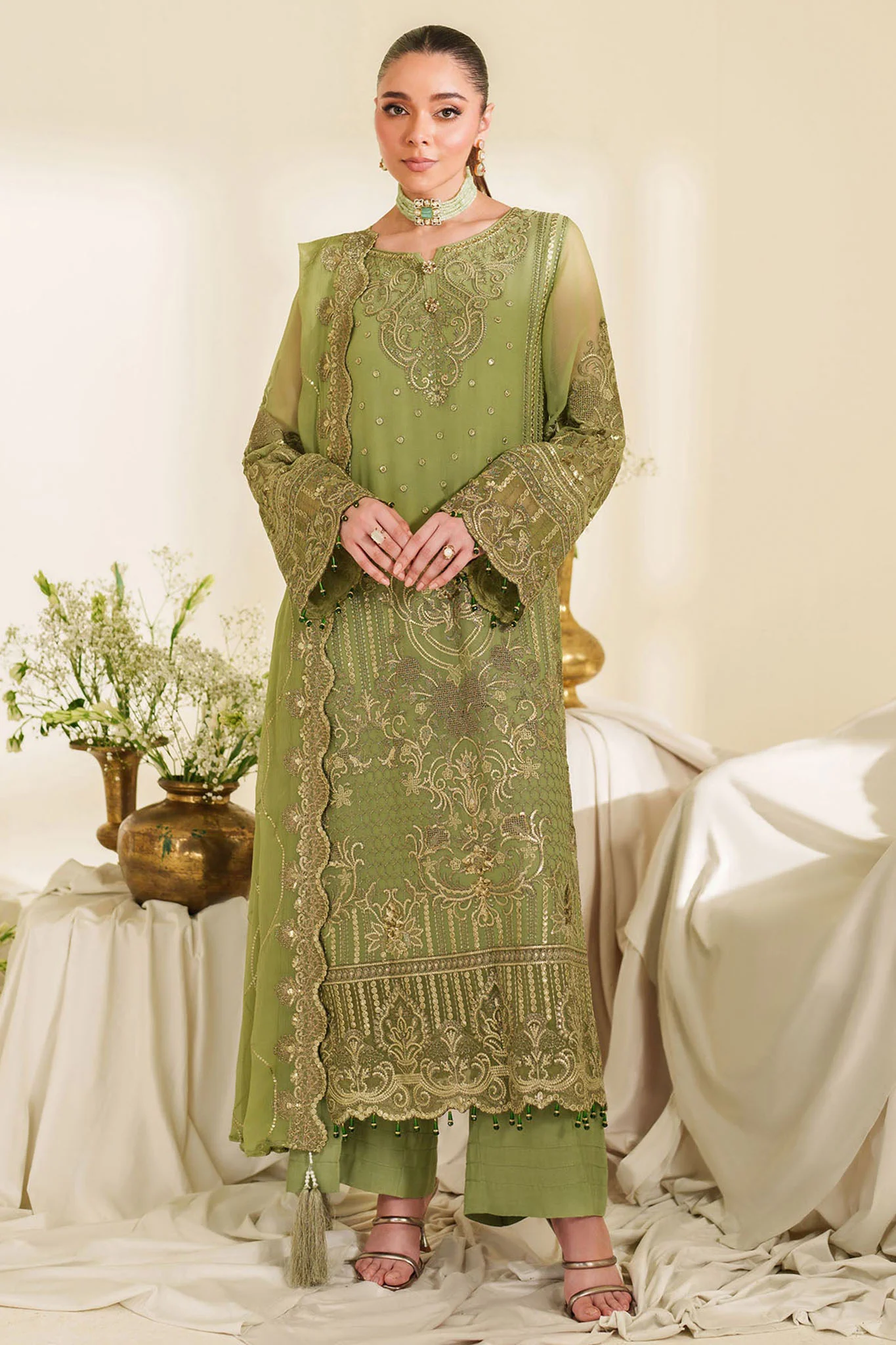 Noore By Imrozia Serene Unstitched 3 Piece Luxury Chiffon Suit-M-99-Myra