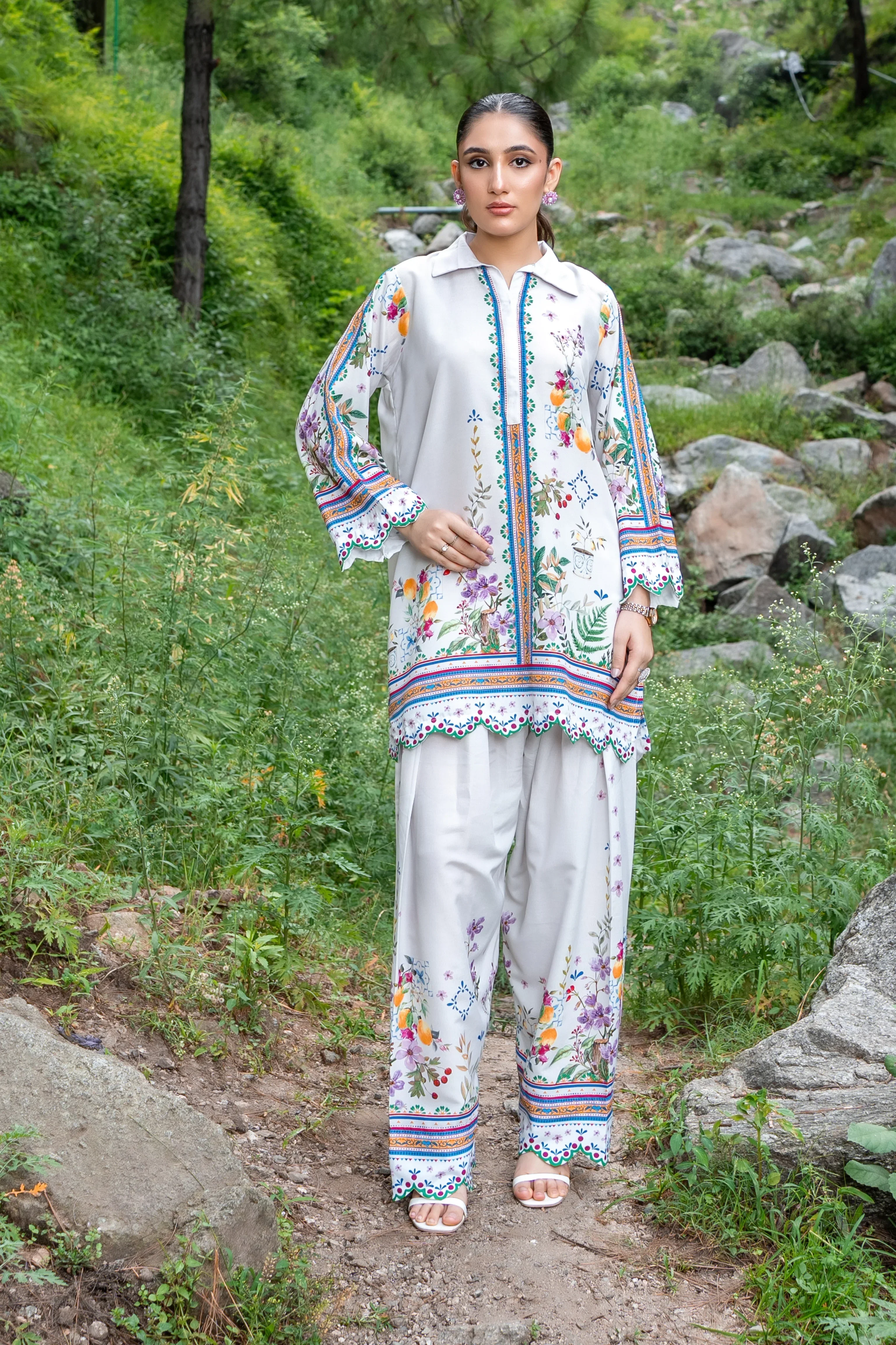 Dhaga Stitched Co Ords Summer Suit-Norma - Image 10