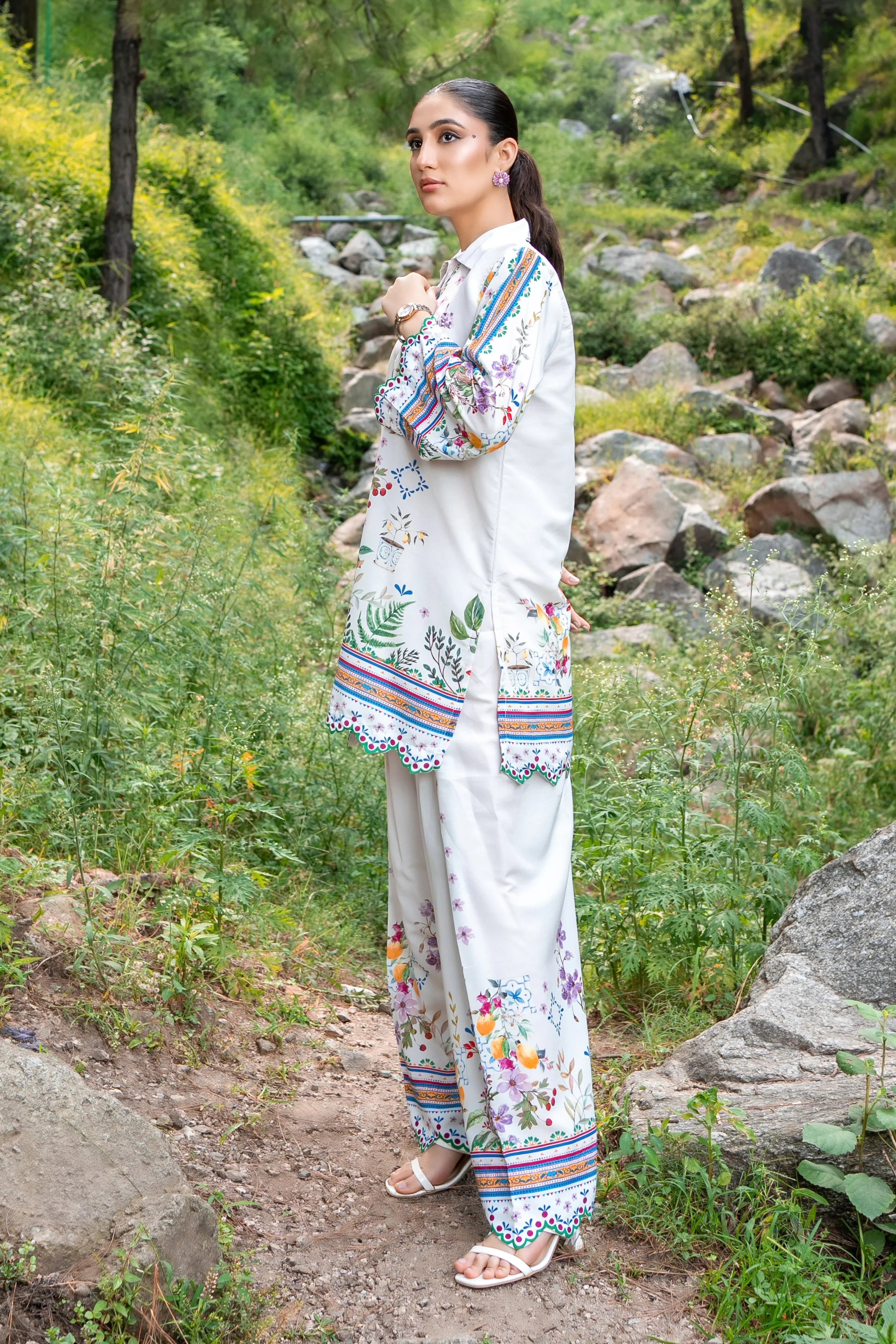 Dhaga Stitched Co Ords Summer Suit-Norma - Image 11