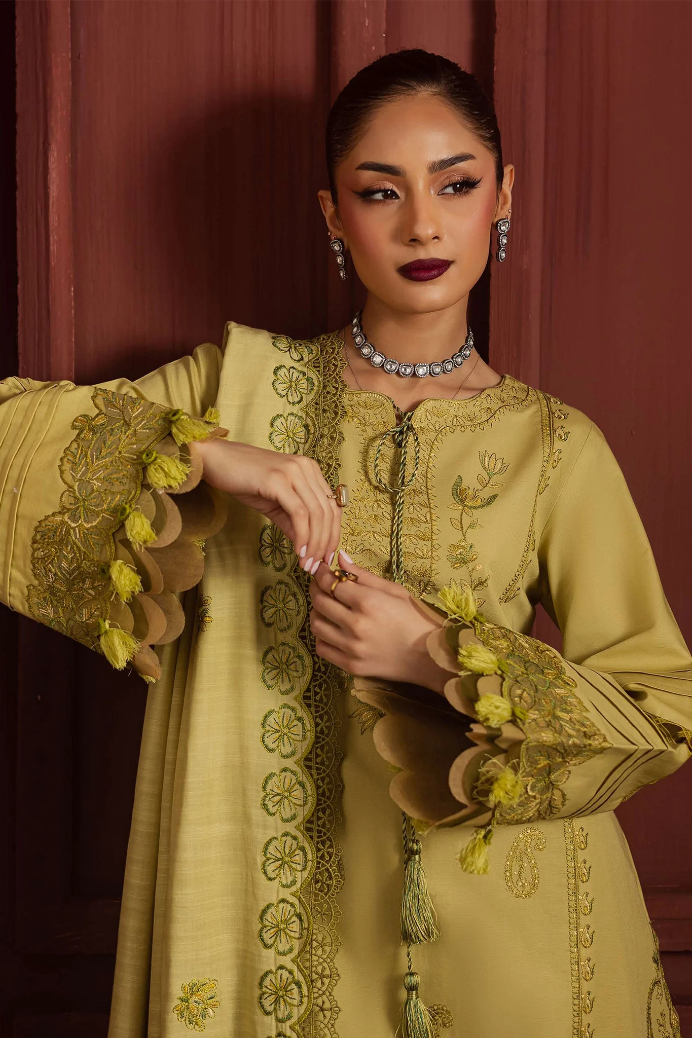 Nova By Mahnur Unstitched 3 Piece Khaddar Winter Suit-NK-10 - Image 2