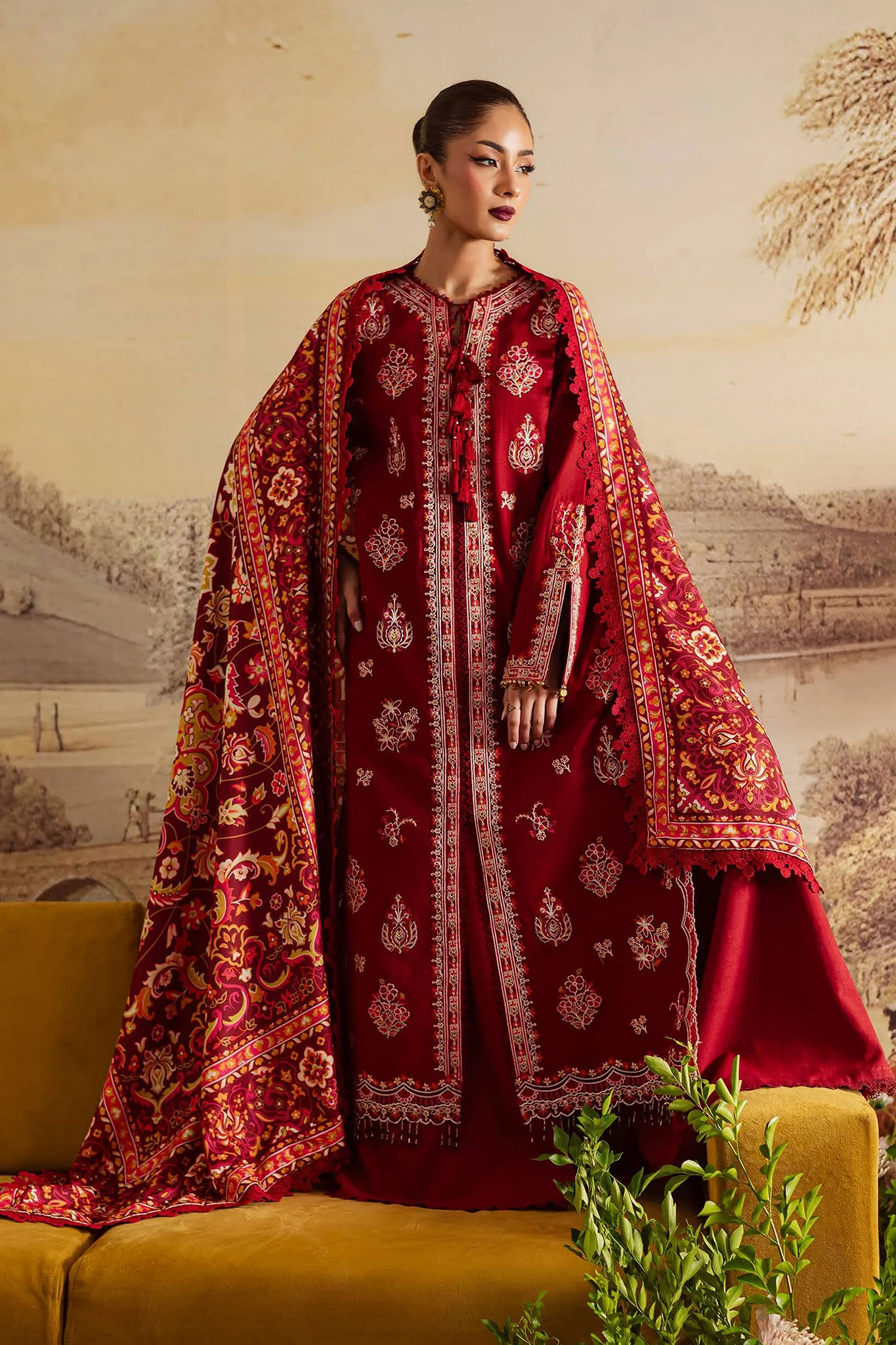 Nova By Mahnur Unstitched 3 Piece Khaddar Winter Suit-NK-12 - Image 2