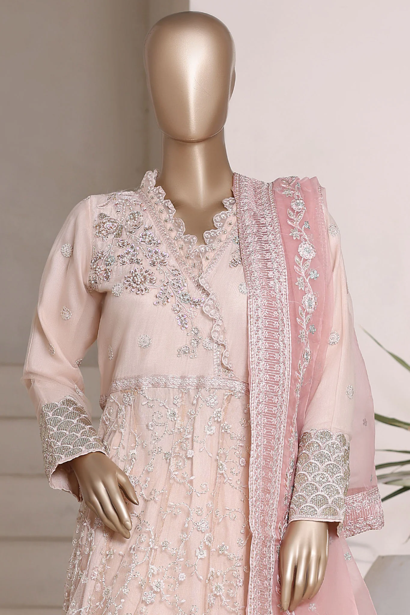 Mahpara by Sada Bahar Stitched 3 Piece Festive Formals Vol-19 Suit-NP-30-Skin - Image 2
