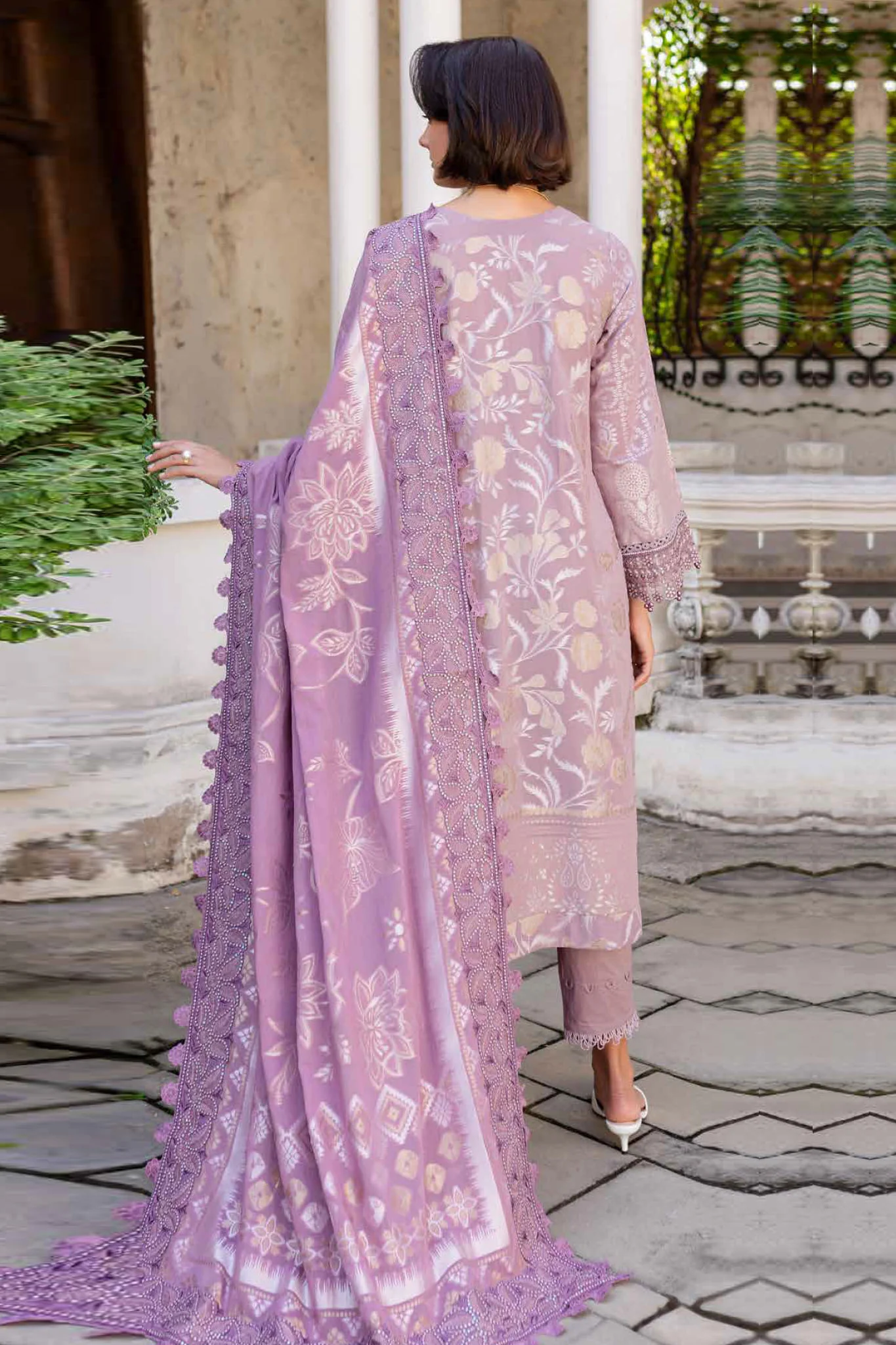 Nureh Unstitched 3 Piece Exclusive Jacquard Lawn Collection-NE-153 - Image 3