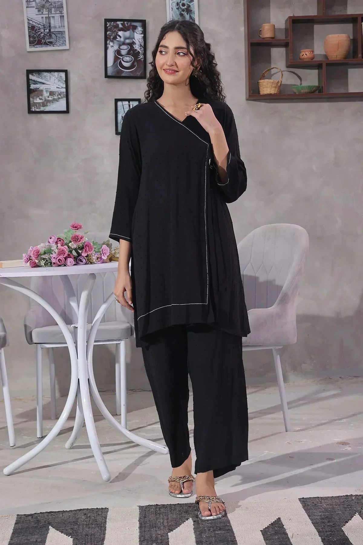 Ochre Clothing-Broshia Cotton Women's 2 Pc Suit-SOWC-17