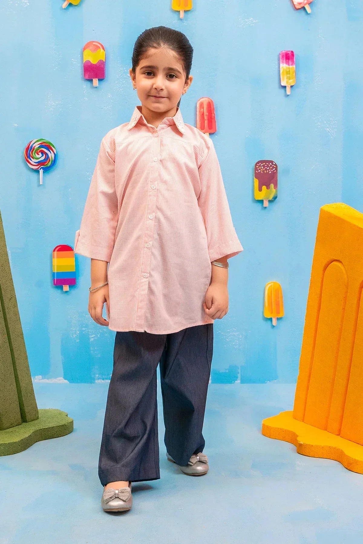 Ochre Clothing-Pin Stripes Cotton 2 Pc Suit-INWC-07