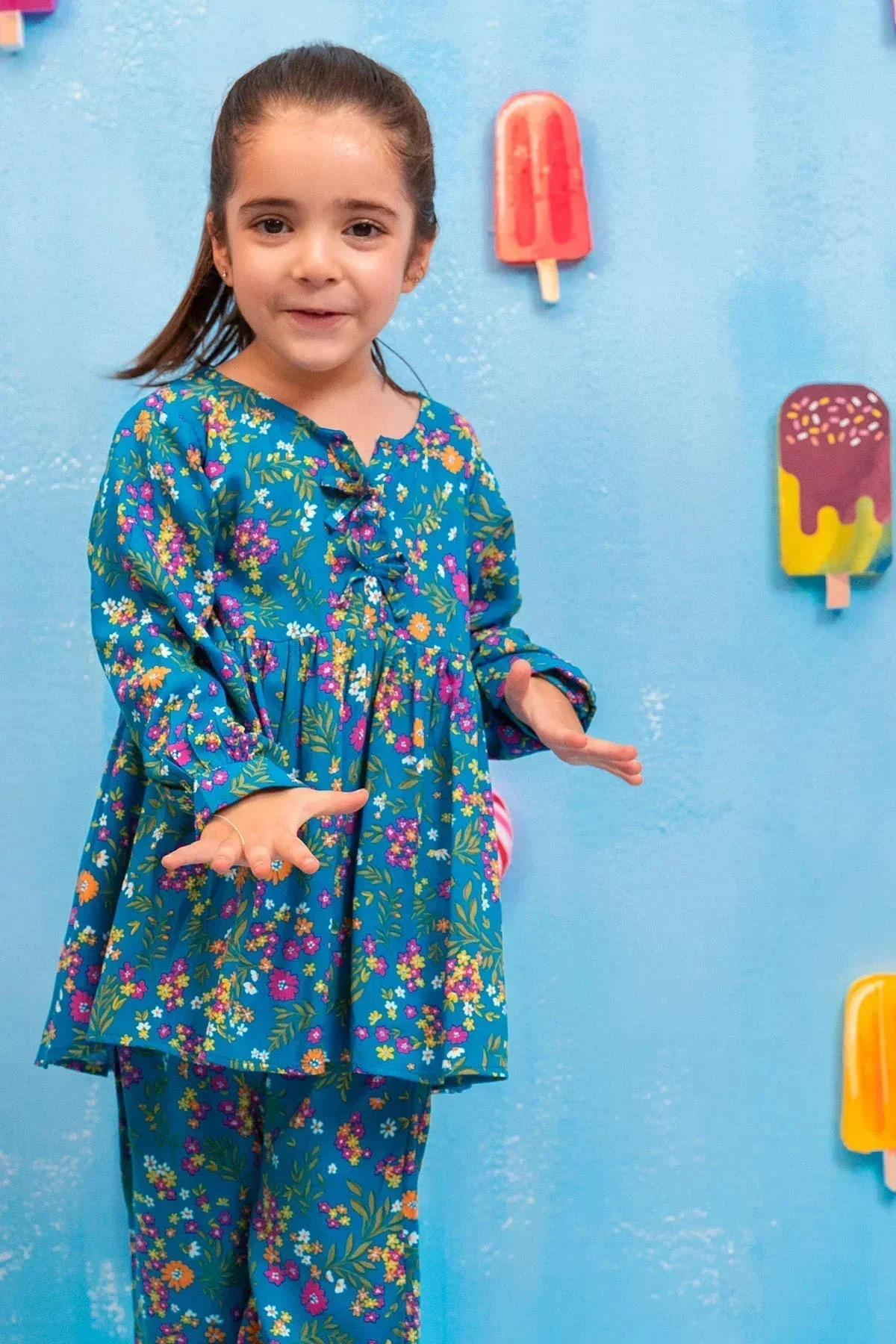Ochre Clothing-Printed Boski Linen 2 Pc Suit-INWC-09 - Image 3