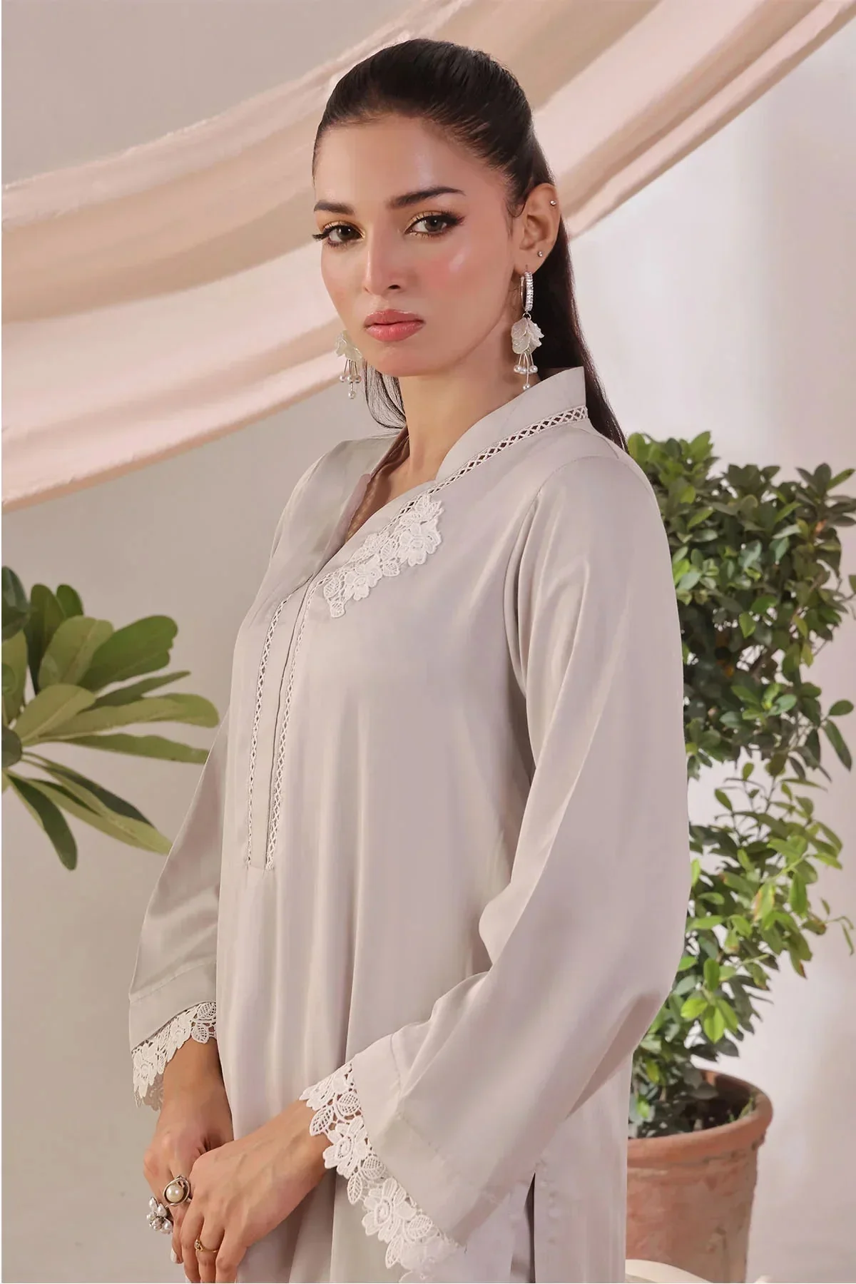 Ochre Clothing-Silk Women's 2 Pc Suit-SOLS-09A - Image 4