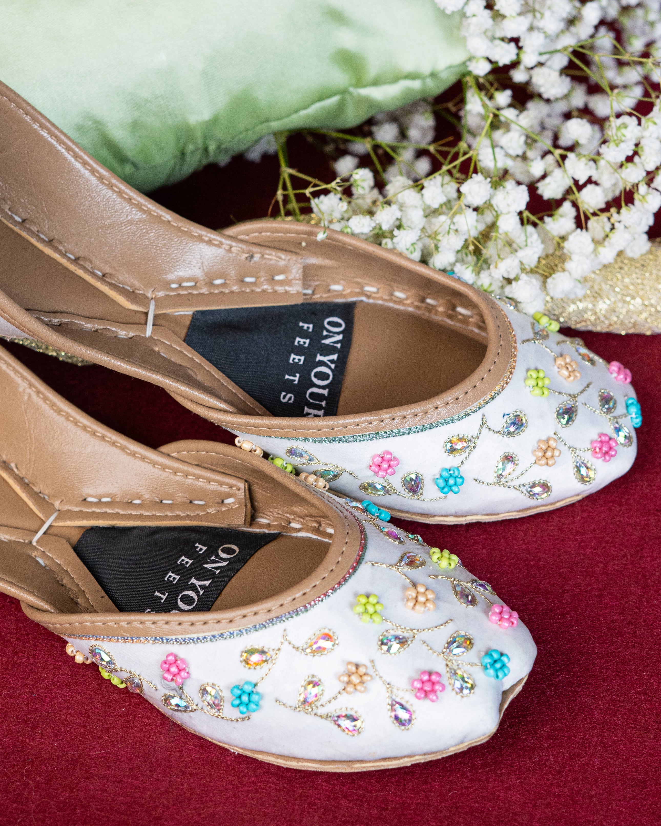 On Your Feets Emb Khussa-Ivory Blossom - Image 7