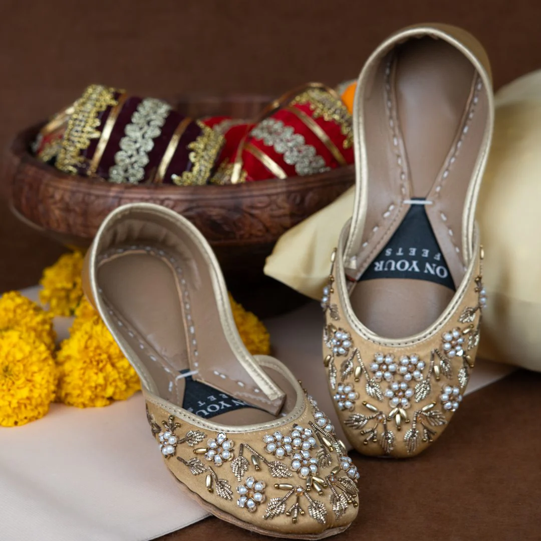 On Your Feets Casual Khussa-Pearl Petals - Image 3