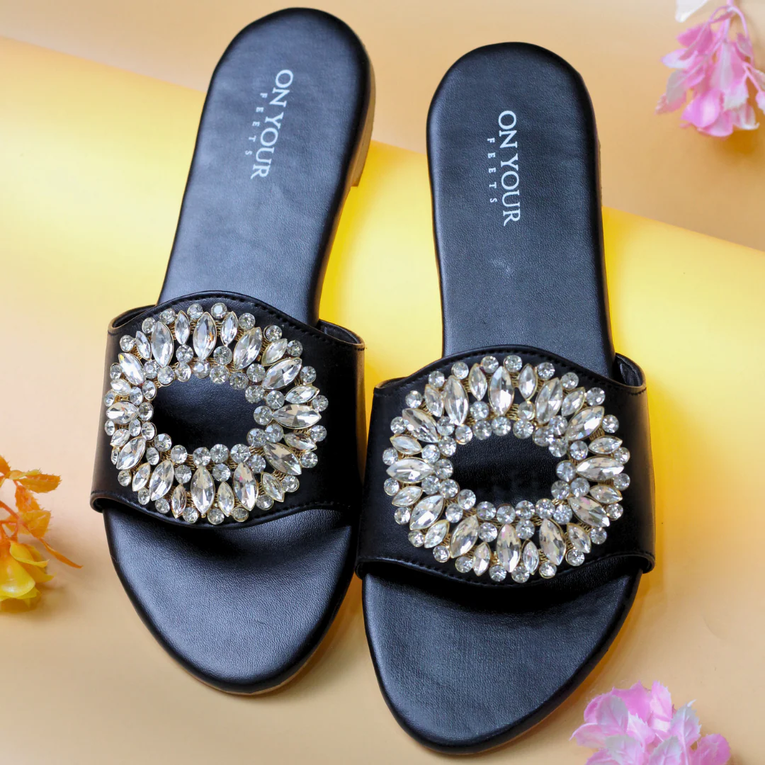 On Your Feets Sliders-Ruby Gold (Black) - Image 3