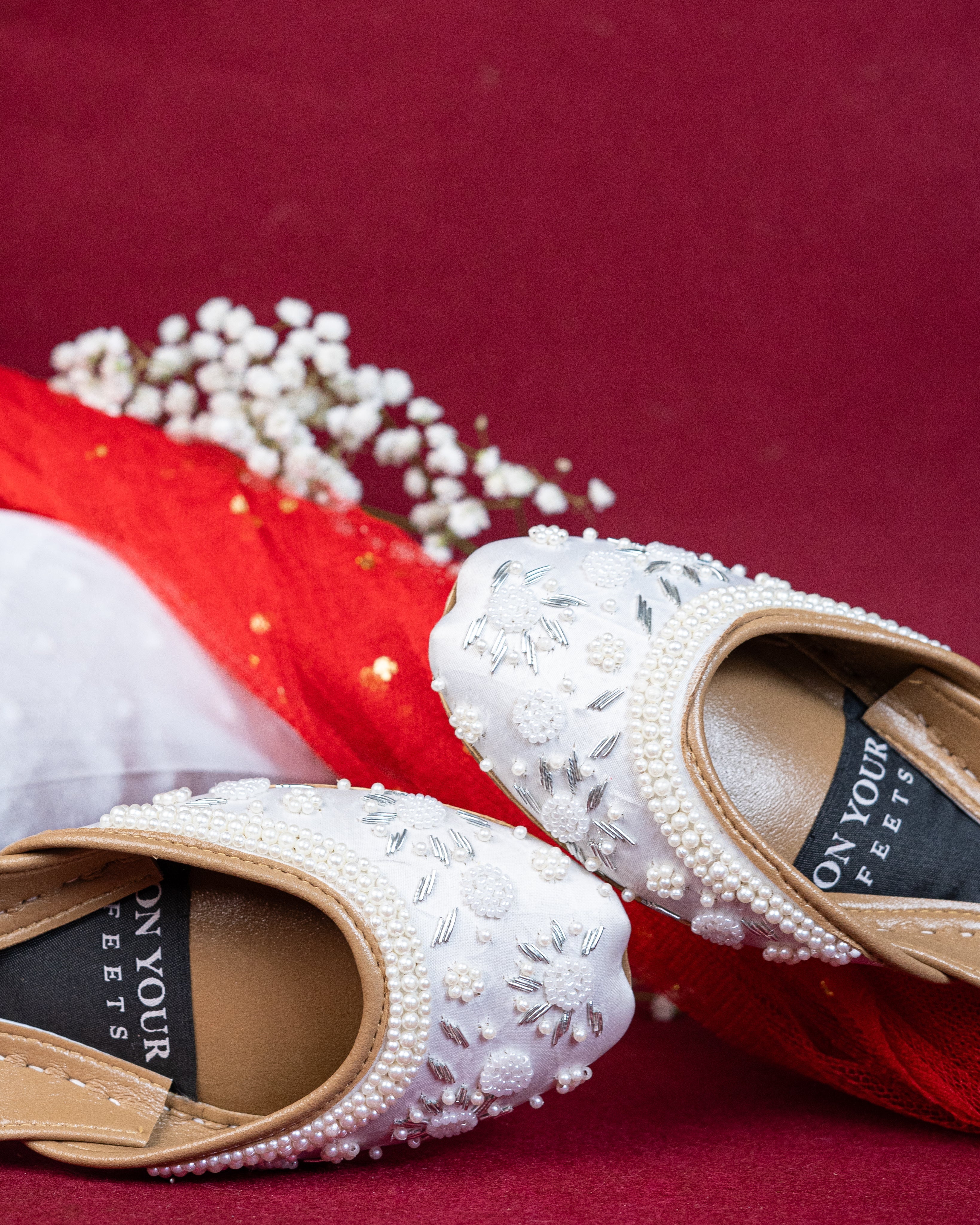 On Your Feets Emb Khussa-Snow flake (White) - Image 4