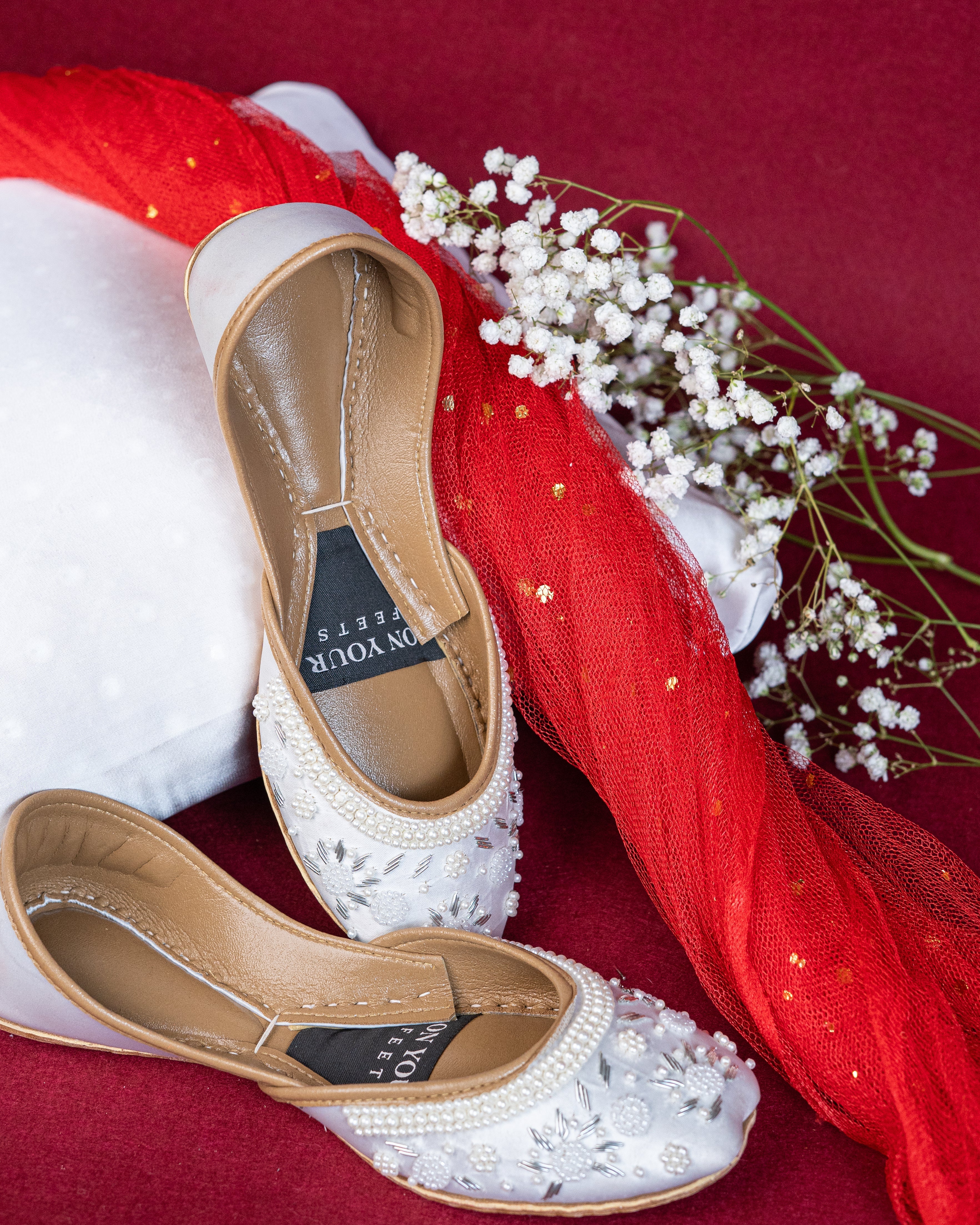 On Your Feets Emb Khussa-Snow flake (White) - Image 7