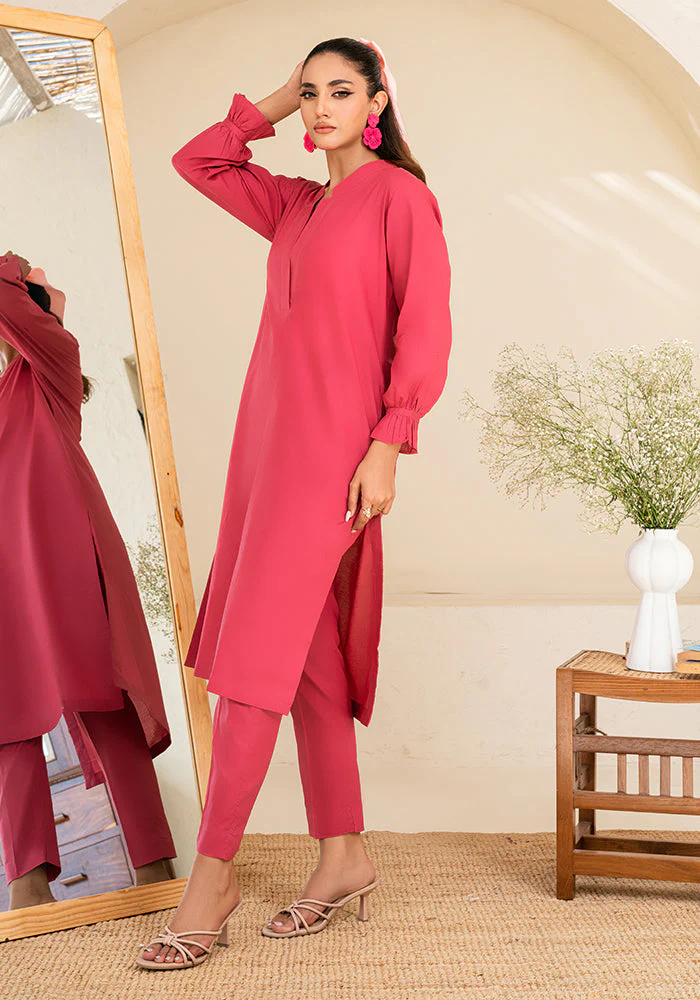 Amal Stitched Co Ords Basics Collection-Orchid - Image 6