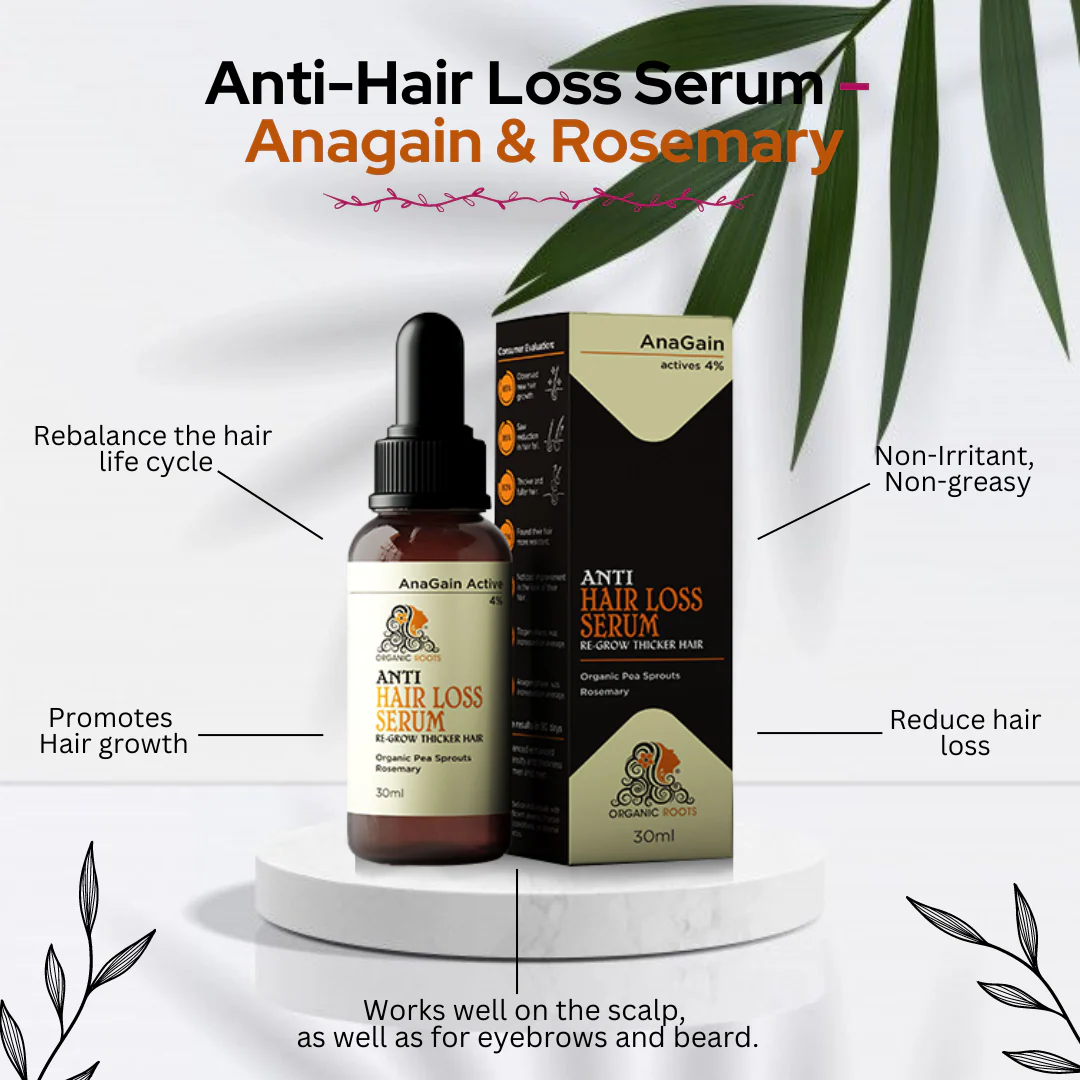 Organic Roots Anti-Hair Loss Serum- Anagain & Rosemary - Image 2