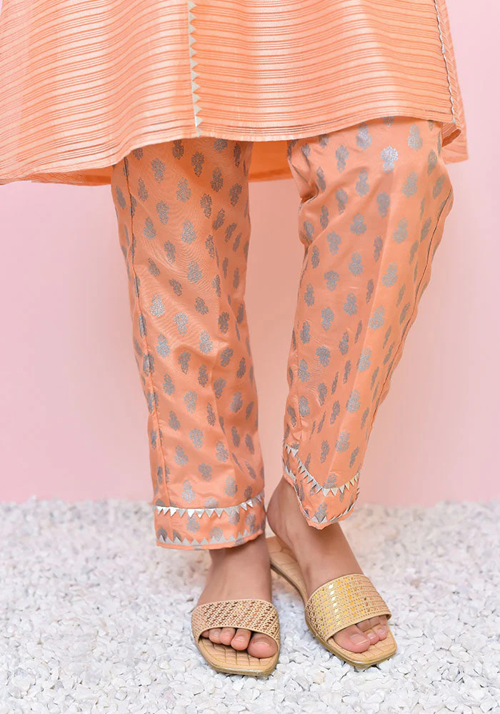 Ochre Clothing Organza Hand Adda Work 3 Pc Suit - Image 5