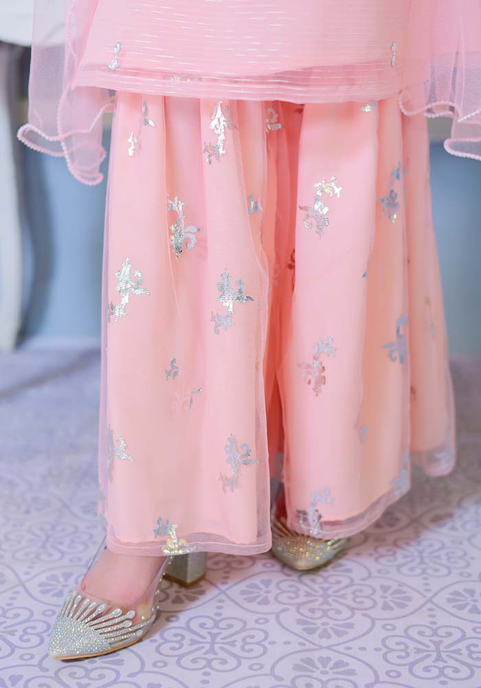 Ochre Clothing Organza Hand Work 3 Pc Suit - Image 4
