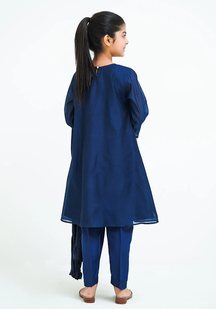 Ochre Clothing Paper Cotton Hand Work 3 Pc Suit - Image 3