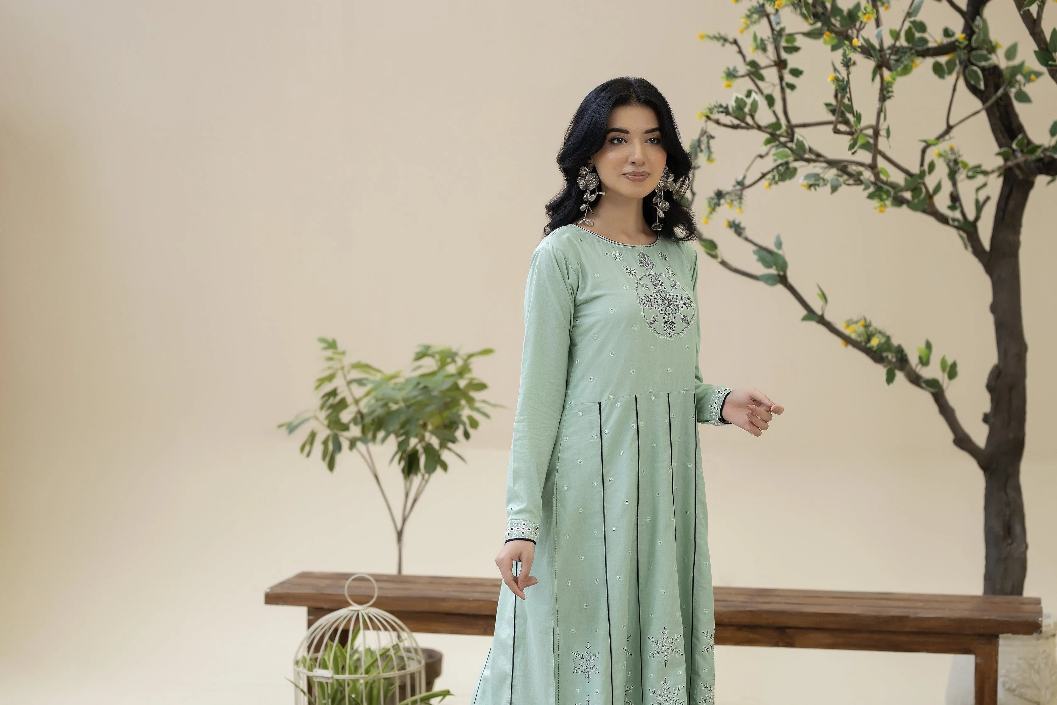 Zoya Zafar Stitched 2 Piece Cotton Suit-Pastel Noor - Image 2