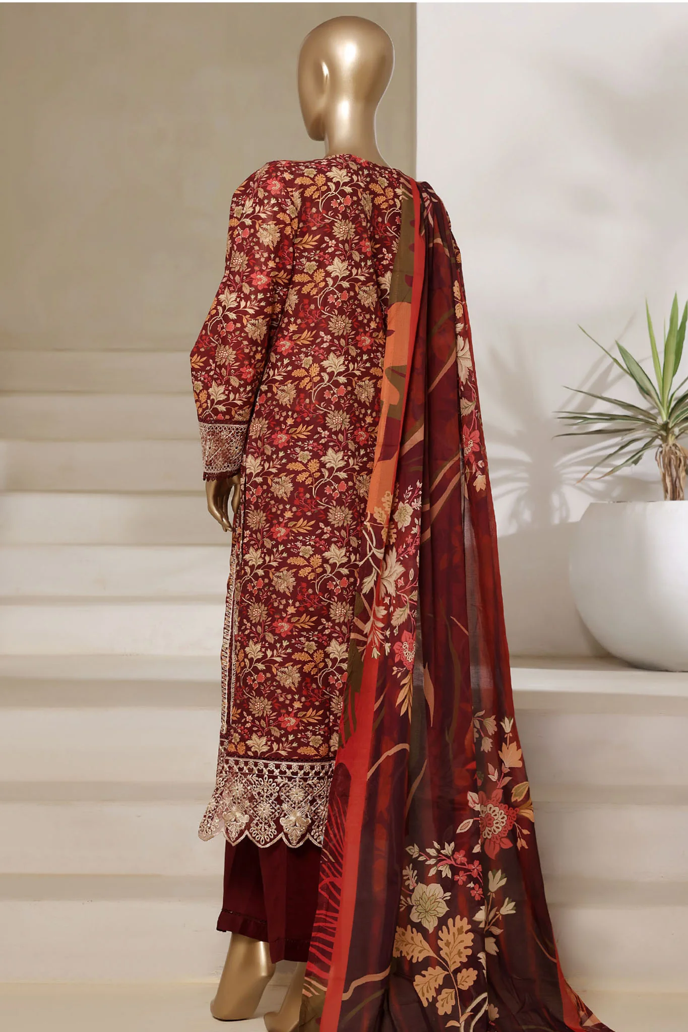 Signature By Sada Bahar Stitched 3 Piece Festive Emb Lawn Vol-02 Suit-PD-197-FALSA - Image 3