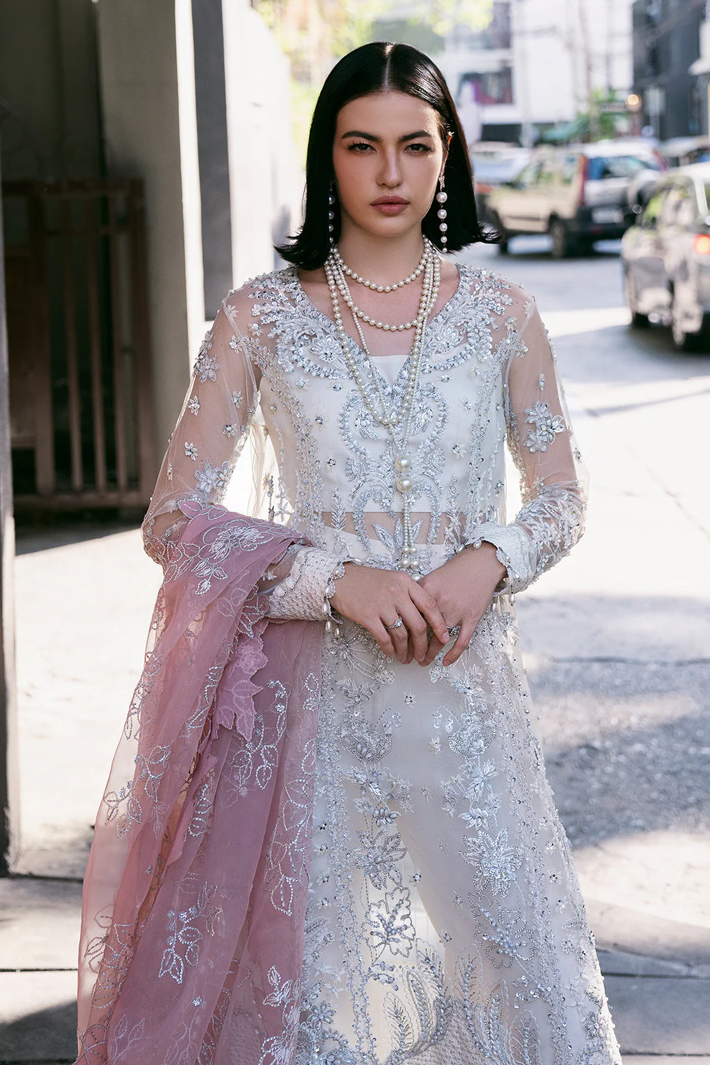 Fleurie By Meeral Unstitched 3 Piece Formals Suit-Pearl Wind