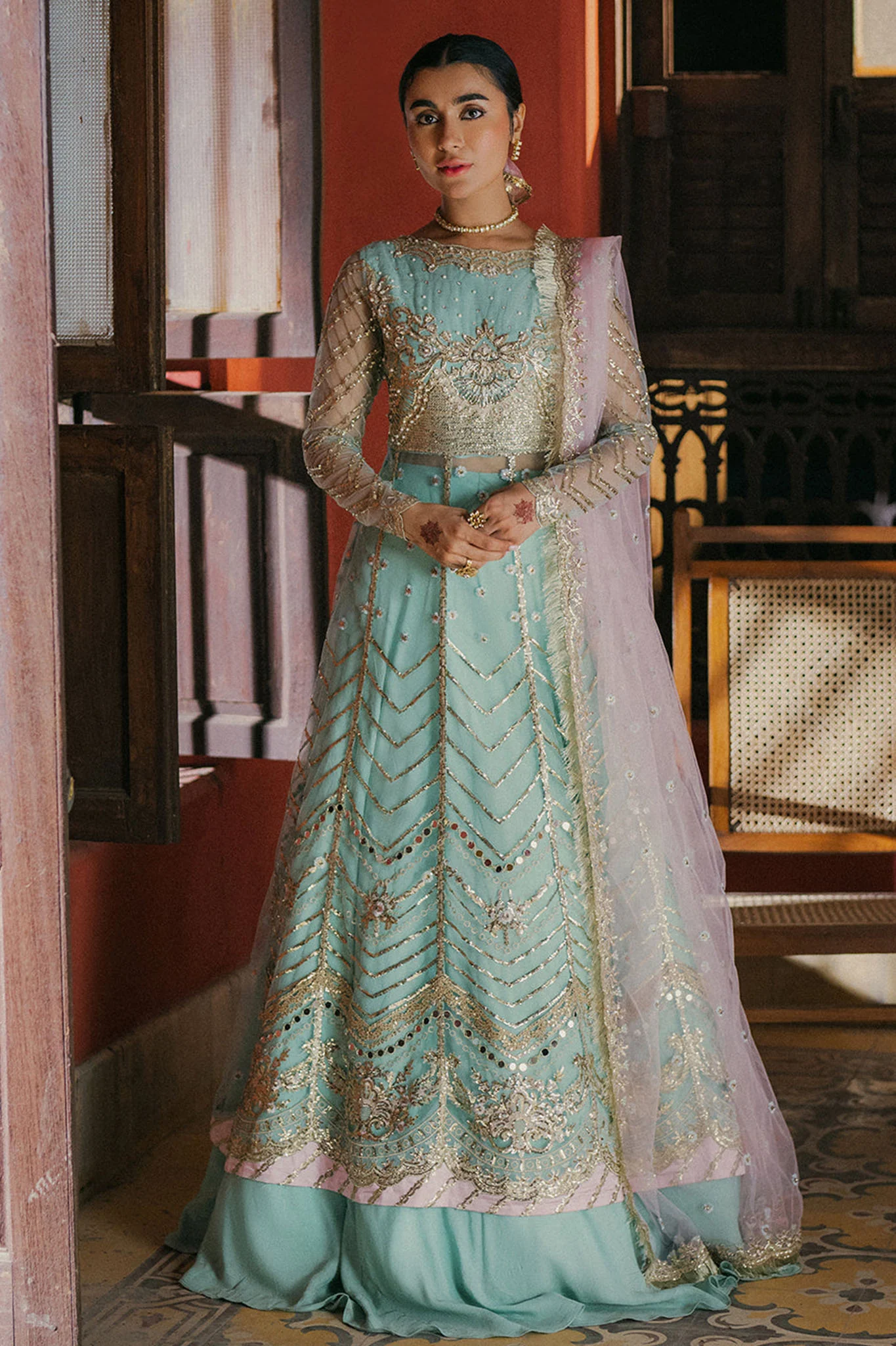Pehli Si Mohabbat By Roheenaz Unstitched 3 Piece Luxury Wedding Suit-RWD-02-Aarzo - Image 2