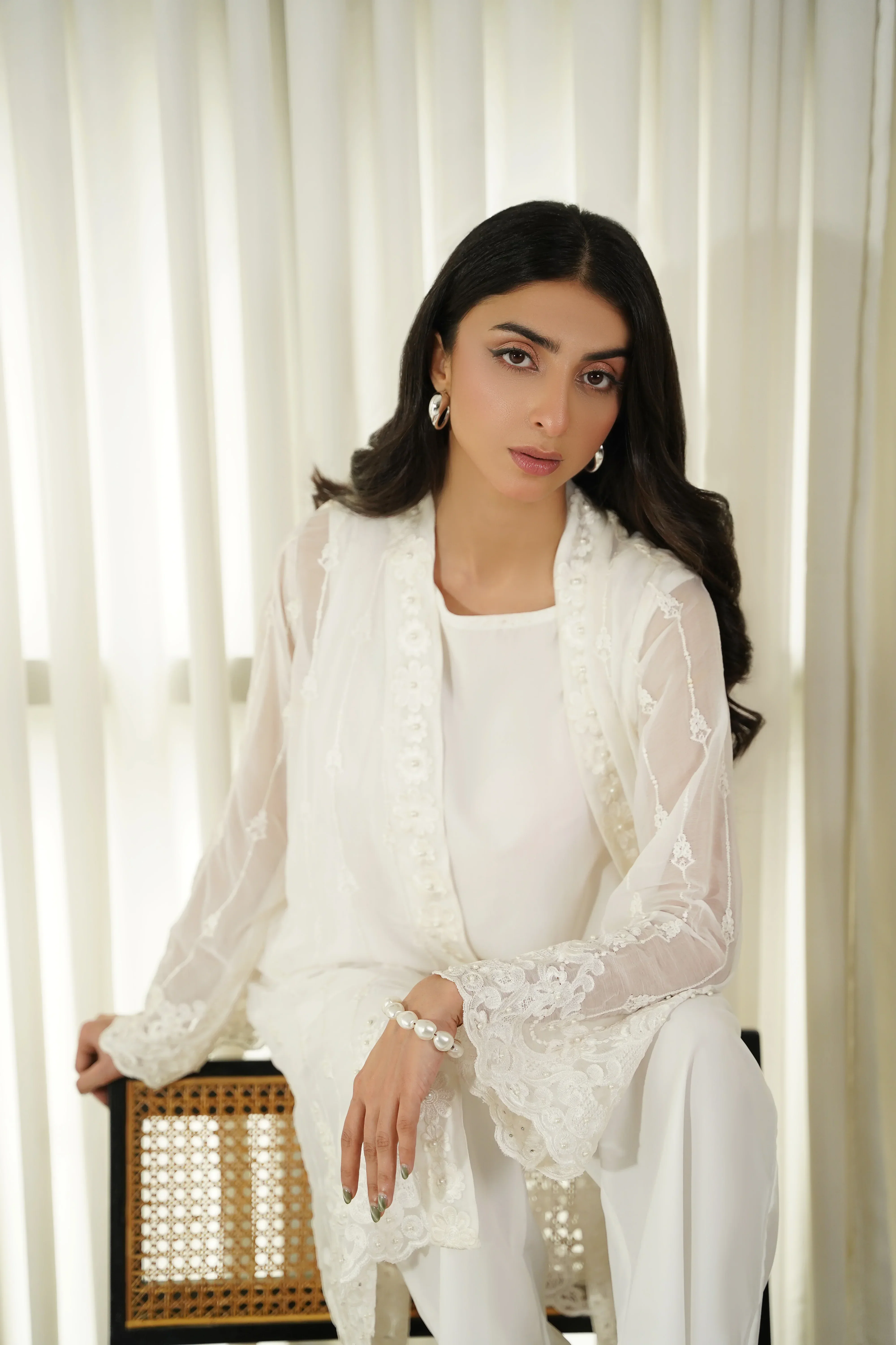Dhaga Stitched 3 Piece Formals Suit-Perla - Image 7