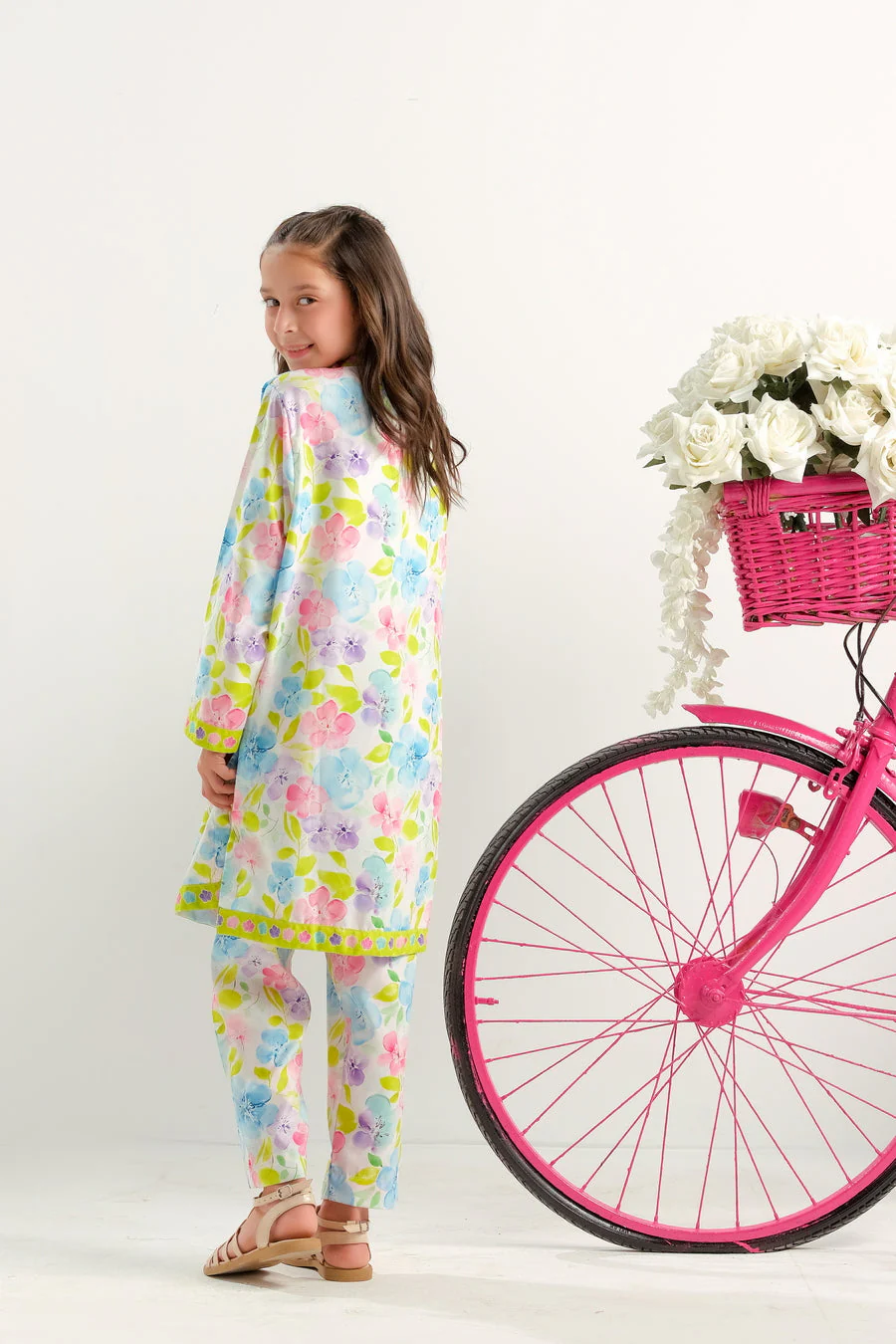 Sprinkles Stitched 2 Piece Summer Co Ord Sets Kids Suit-Petal Parade - 2pcs - Image 5
