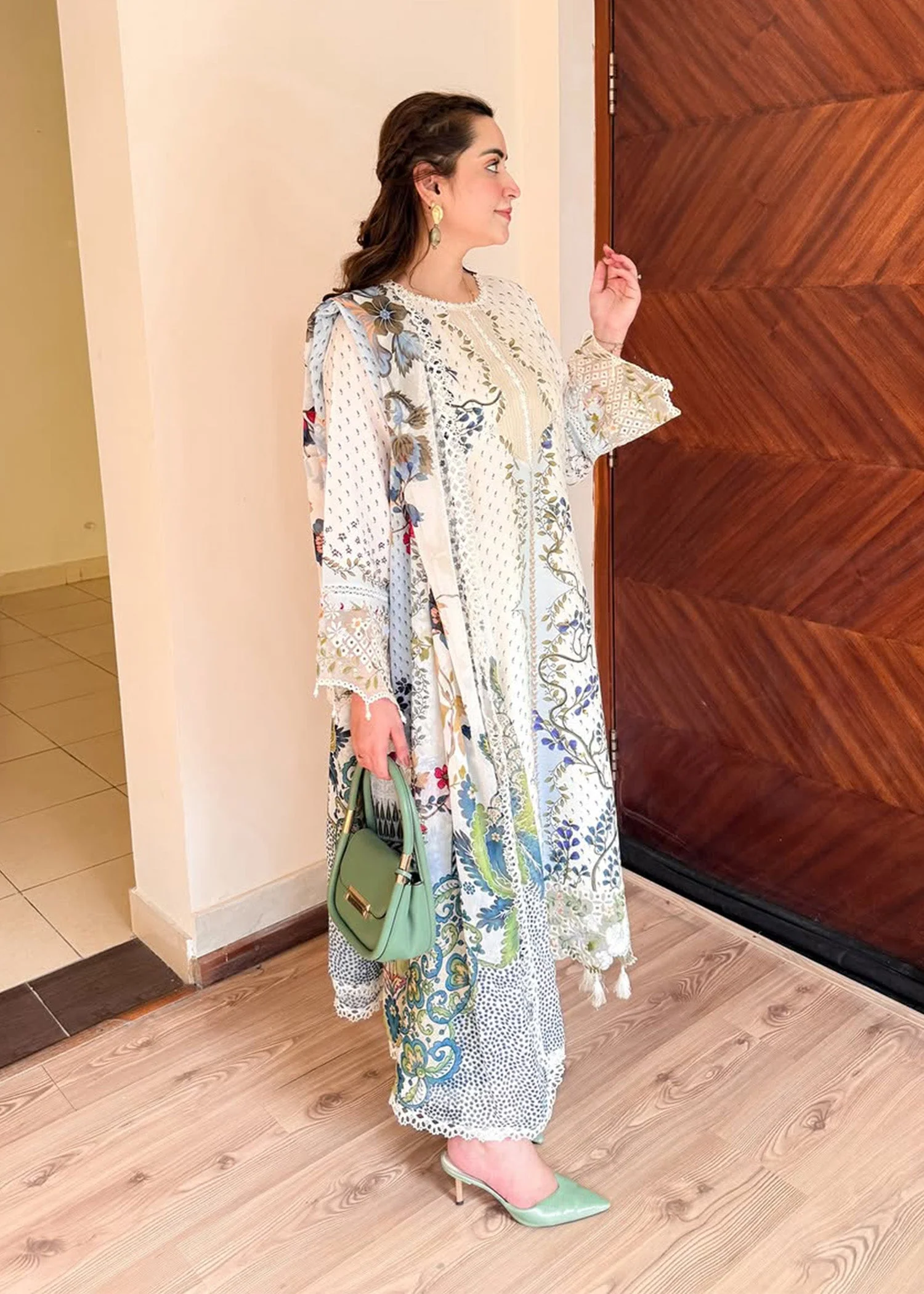 Sardinia Unstitched 3 Piece Lawn Collection-Pina Colada - Fariha Asghar - Image 2
