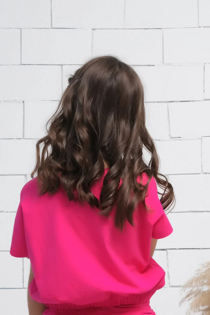 Sprinkles Stitched 1 Piece Summer Shirts Kids Suit-Pink - Crop Basic Tee - Jersey - Image 3