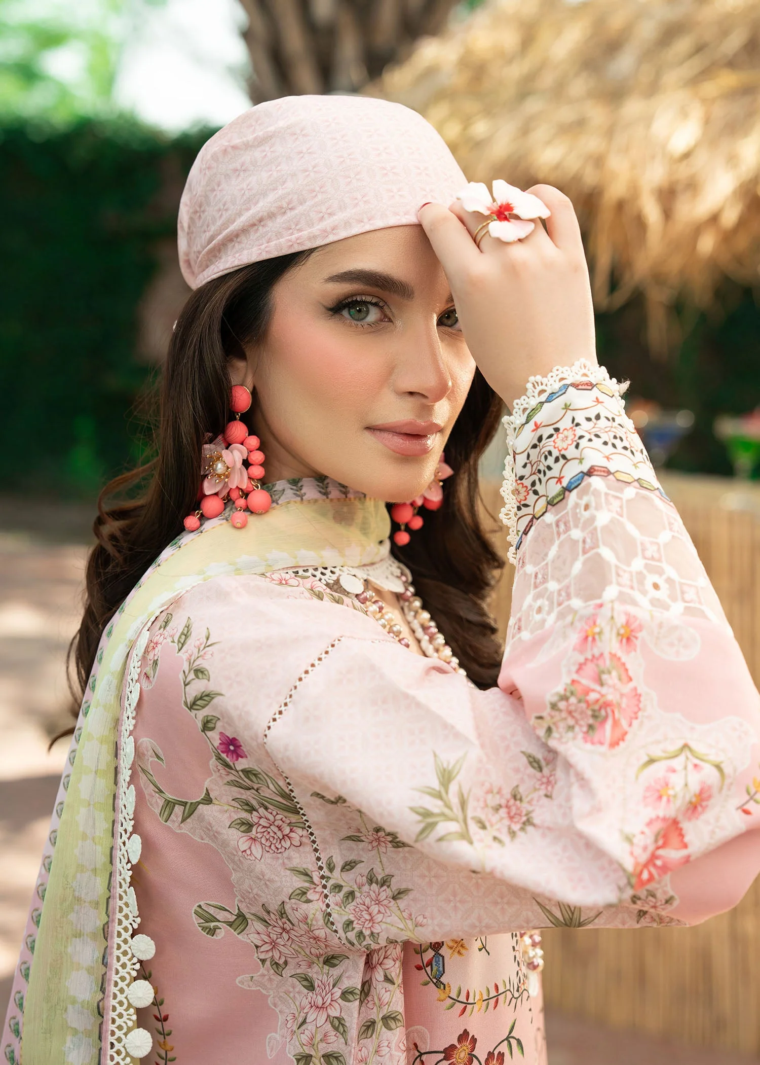 Cocktail By Sardinia Unstitched 3 Piece Summer Collection-PINK PUNCH - Image 9