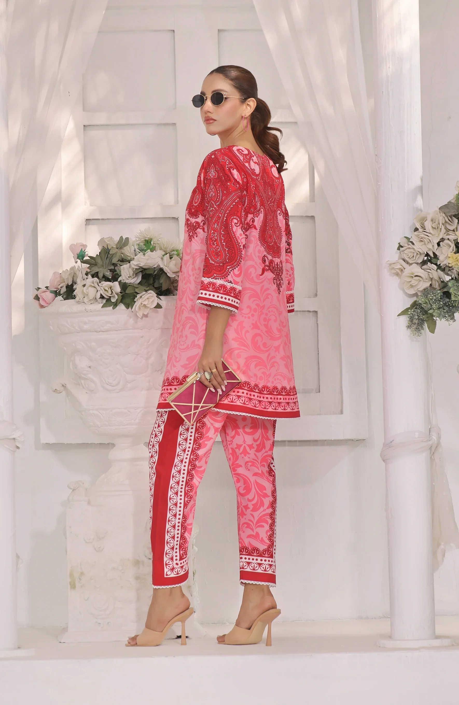 Zara Yamin Stitched 2 Piece Summer Collection-Pink Reverie Co-Ord Set 2PCs - Image 5