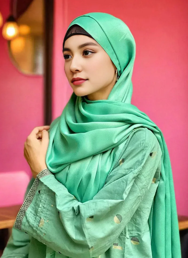 Hijab Ul Hareem Plain Shimmer Hijab - Image 2