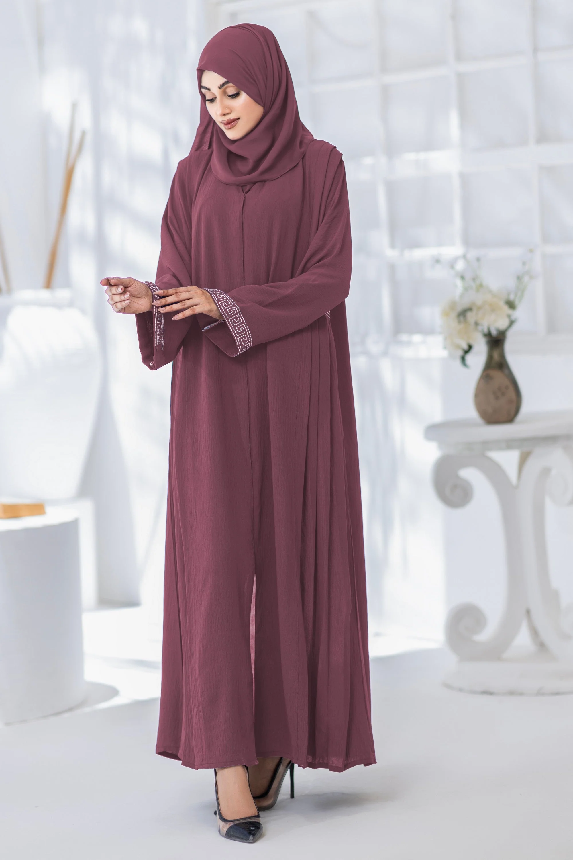 TGM Abaya Collection-Plum Dream - Image 3