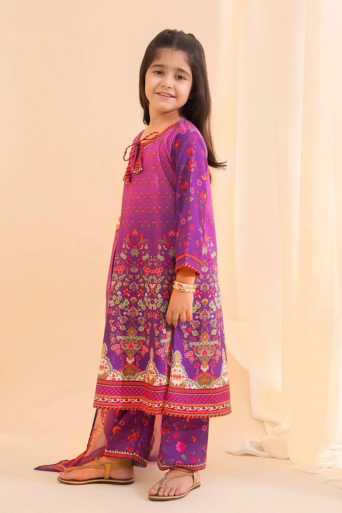 Ochre Clothing Poly Lawn Digital Printed 3 Pc Suit-INDP-51 - Image 3