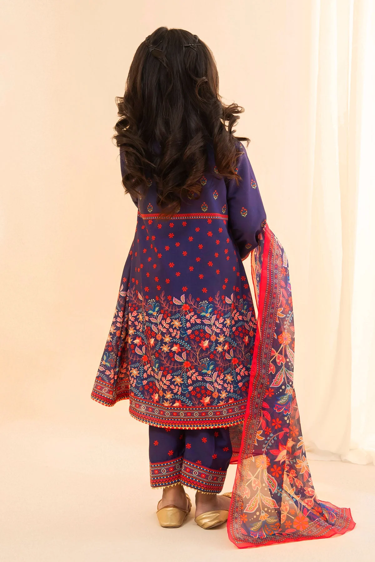 Ochre Clothing Poly Lawn Digital Printed 3 Pc Suit-INDP-52 - Image 4