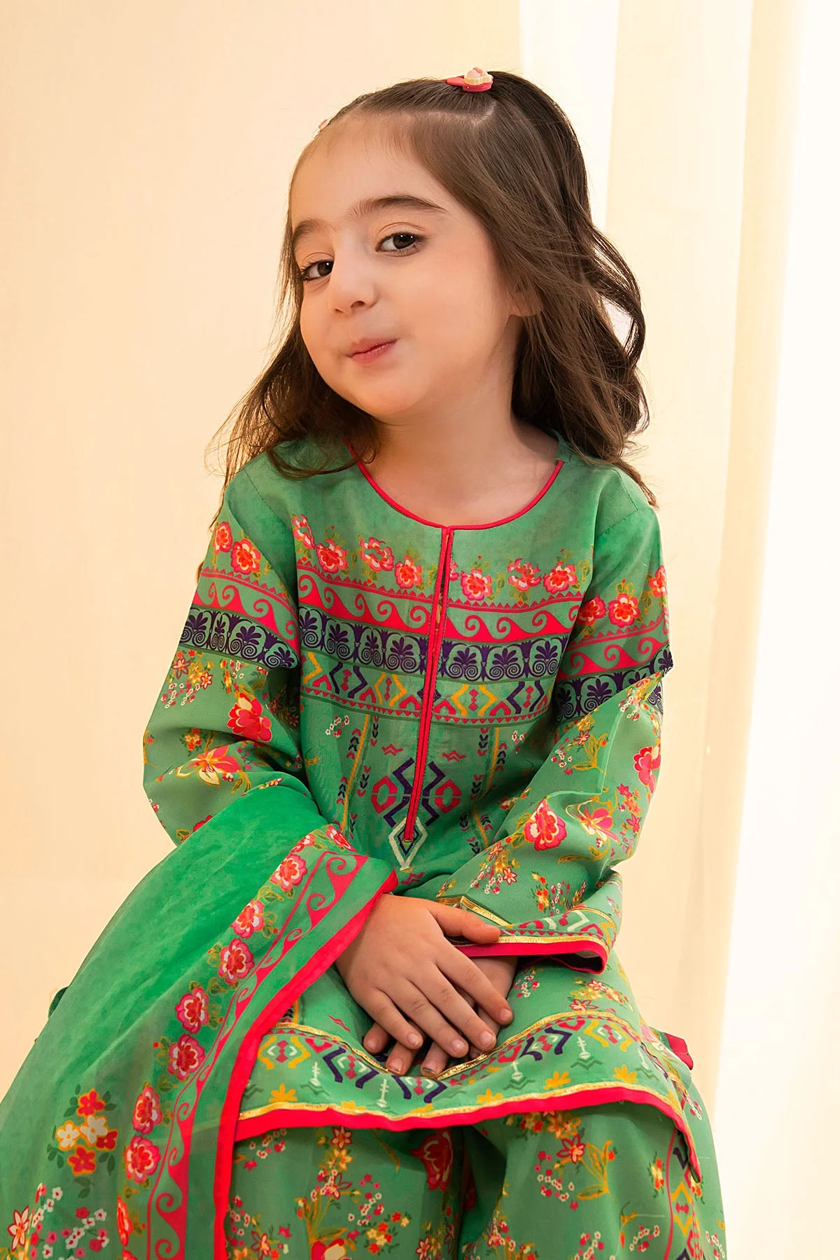 Ochre Clothing Poly Lawn Digital Printed 3 Pc Suit-INDP-53 - Image 2