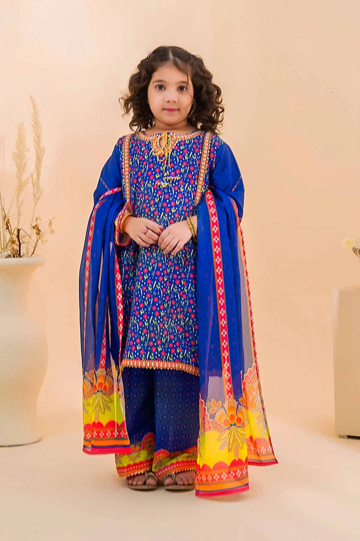 Ochre Clothing Poly Lawn Digital Printed 3 Pc Suit-INDP-63 - Image 5