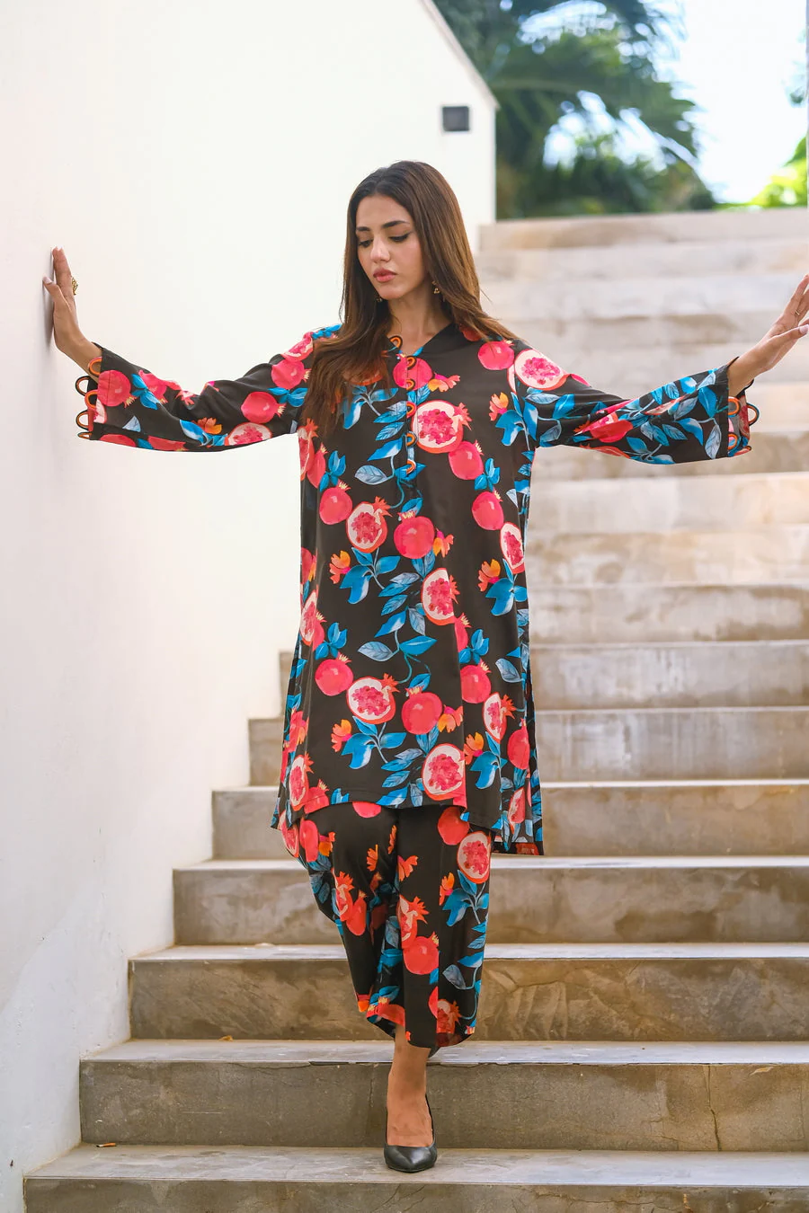 Sprinkles Stitched 2 Piece Summer Luxury Lawn Women Suit-Pomo - 2-Piece Luxury Lawn Set - Image 5