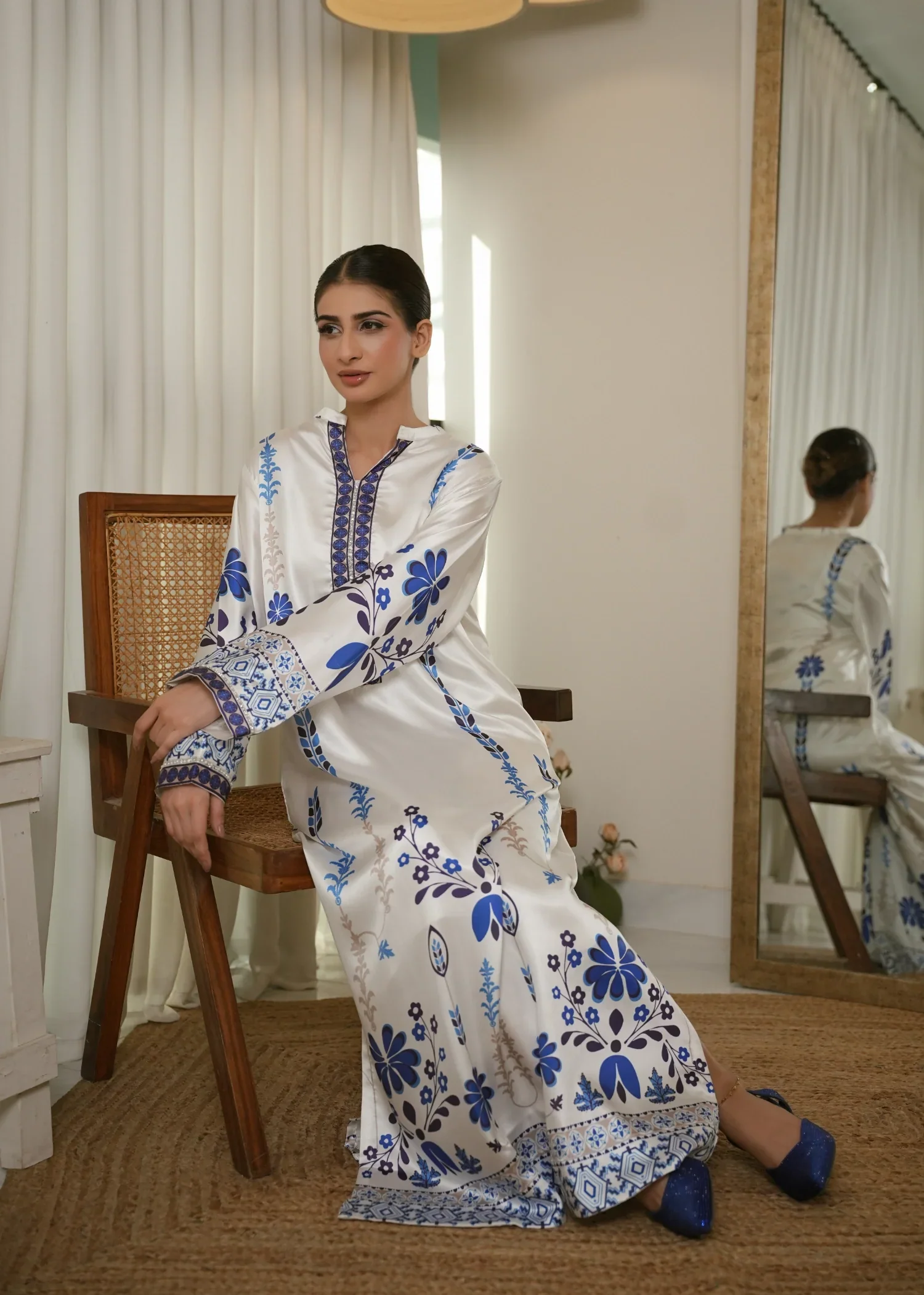 Chapter One - Karashe Stitched Summer Suit-Porcelain Bloom - Image 4