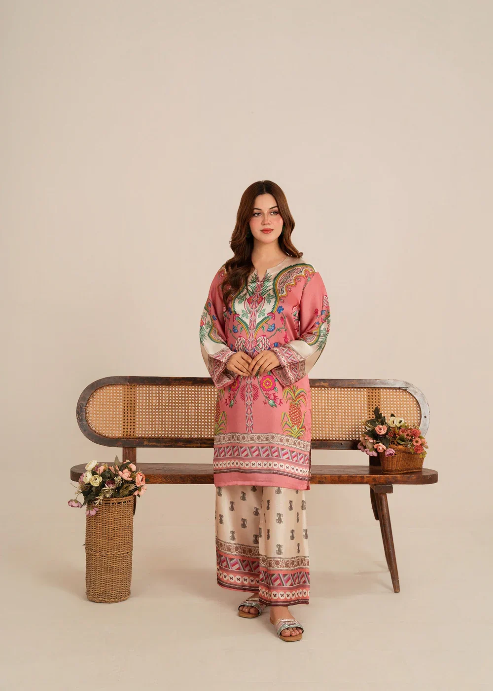 Midway Arts Stitched Co Ords Set Suit-Heeriya 2pc