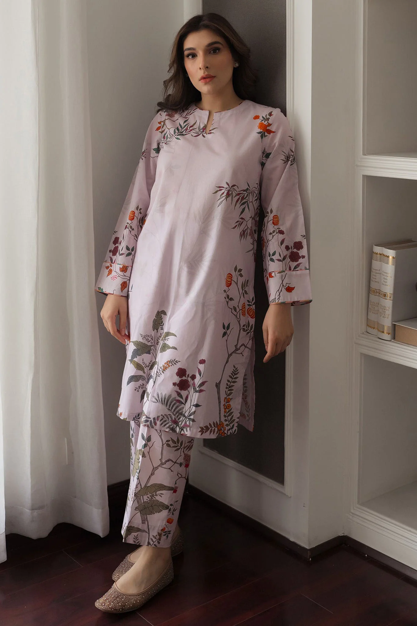 Print Edit By Sahar Stitched 2 Piece Pret Cambric Collection-SSCP-MJ-03-Island Reverie - Image 4
