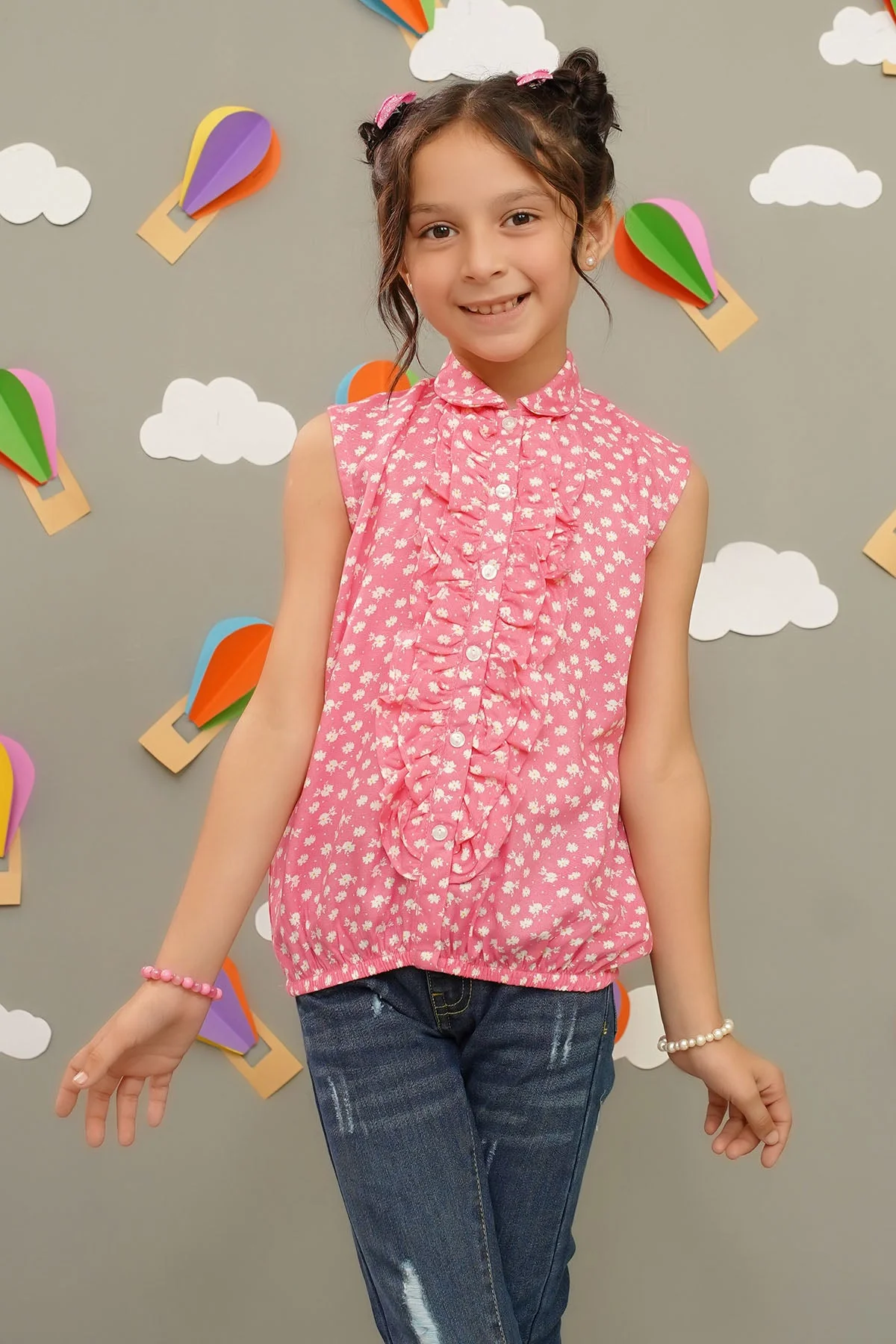 Ochre Clothing Printed Boski Linen Top - Image 3