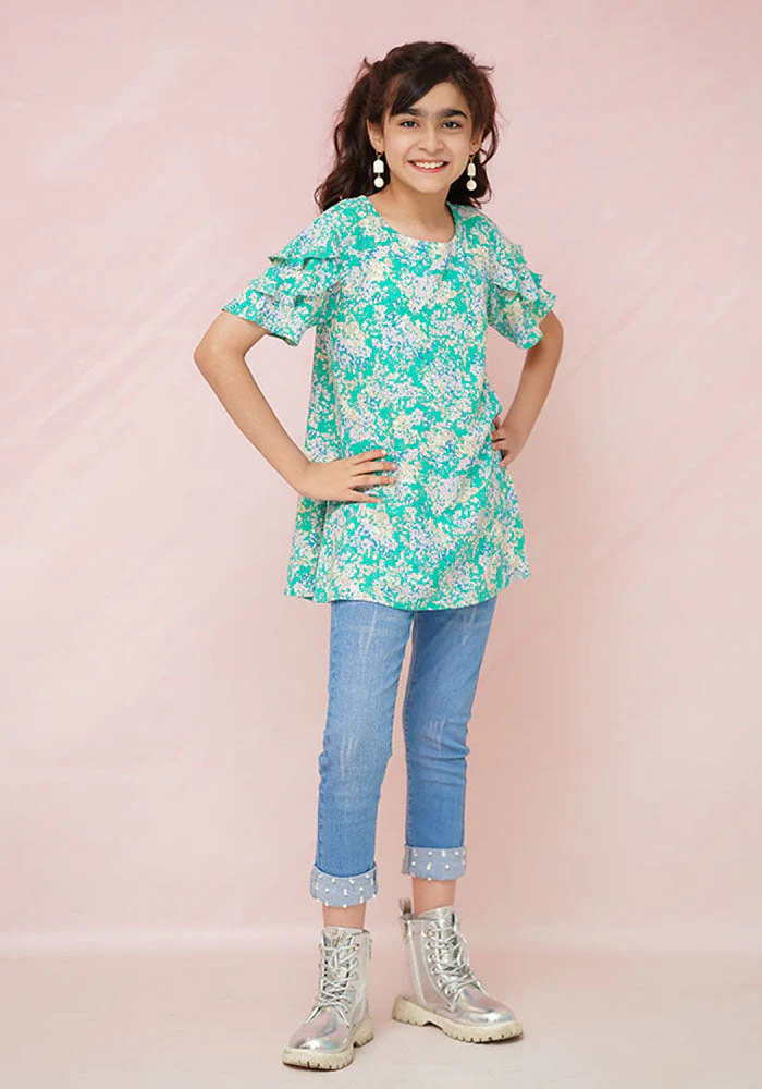 Ochre Clothing Printed Cotton Top