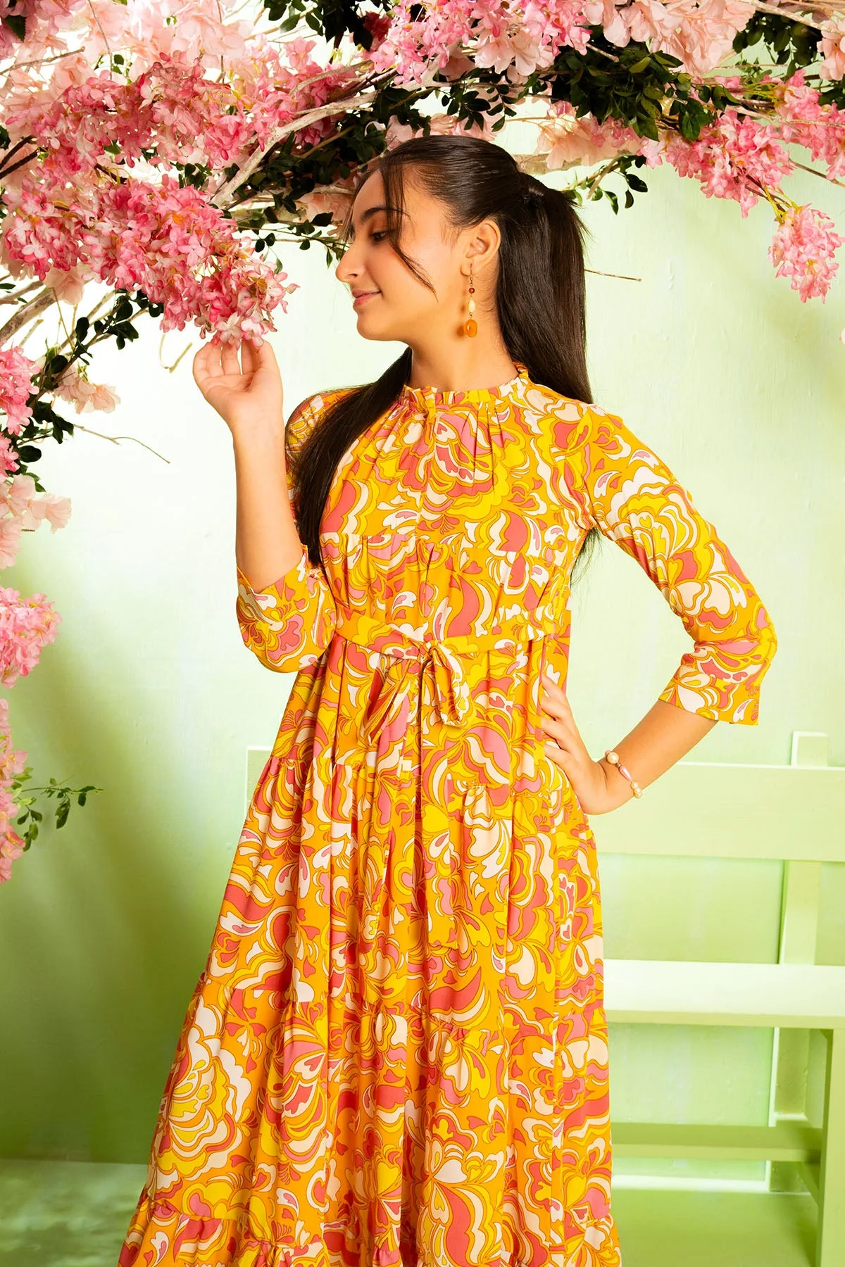 Ochre Clothing Printed Georgette Dress - Image 6