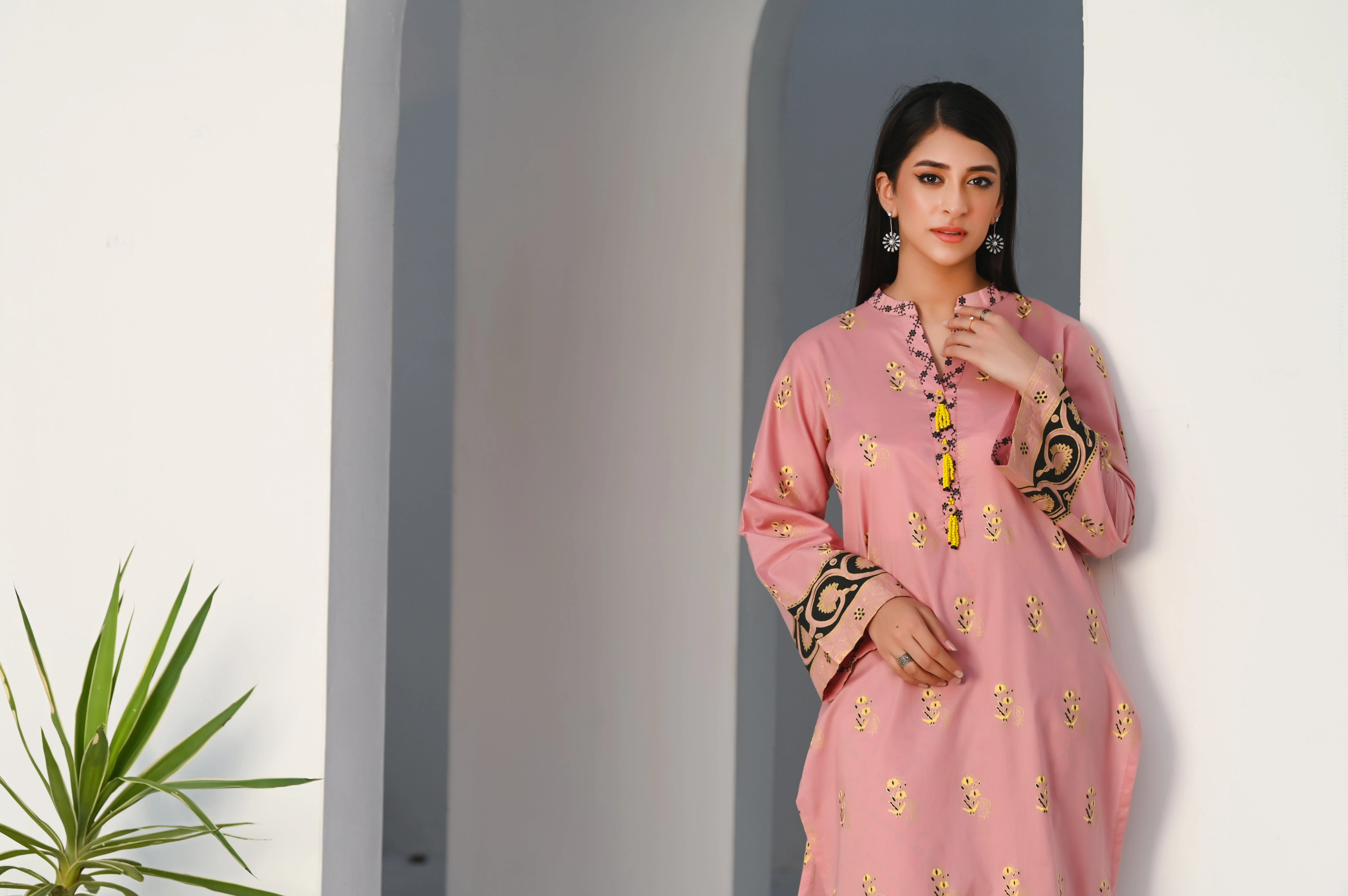 Zaib E Hoor Zarqaash Printed Lawn Stitched 2PC Suit - Image 2