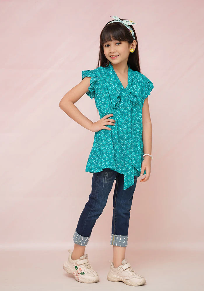 Ochre Clothing Printed Viscose Top