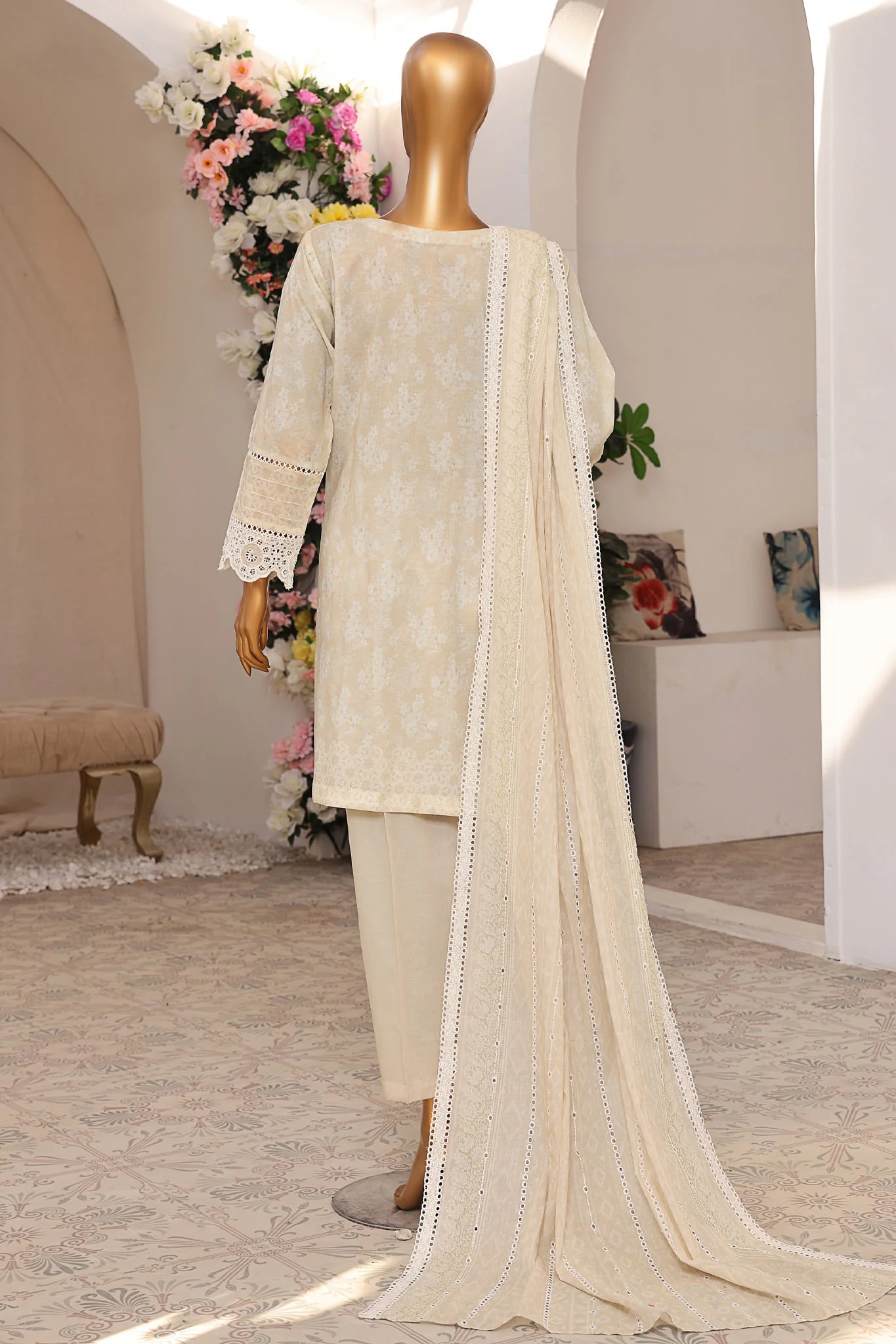 Printkari By HZ Stitched 3 Piece Chikankari Collection-PCK-101 - Image 3