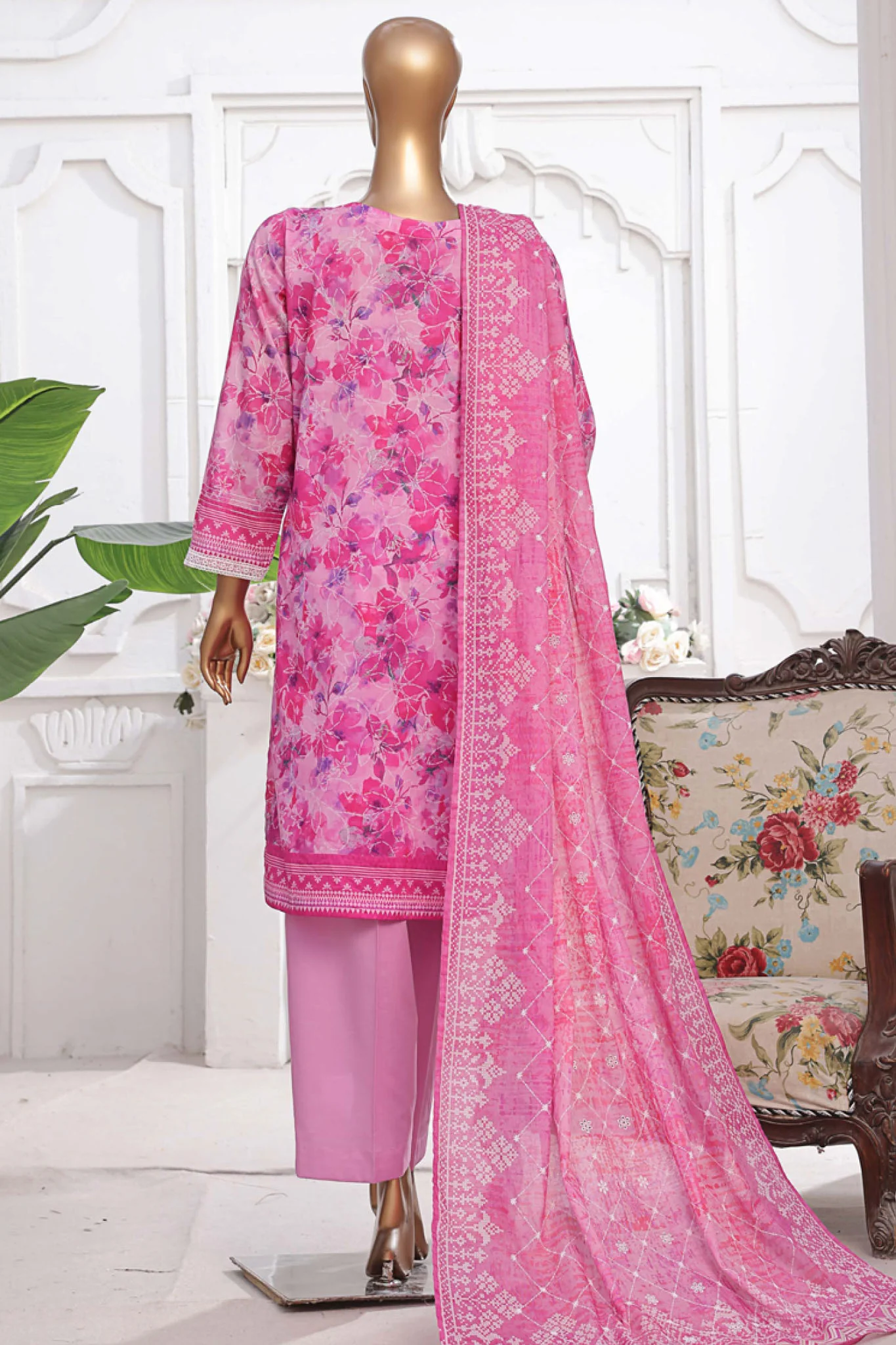 Printkari By HZ Stitched 3 Piece Emb Chikankari Vol-02 Suit-PEC-203 - Image 3